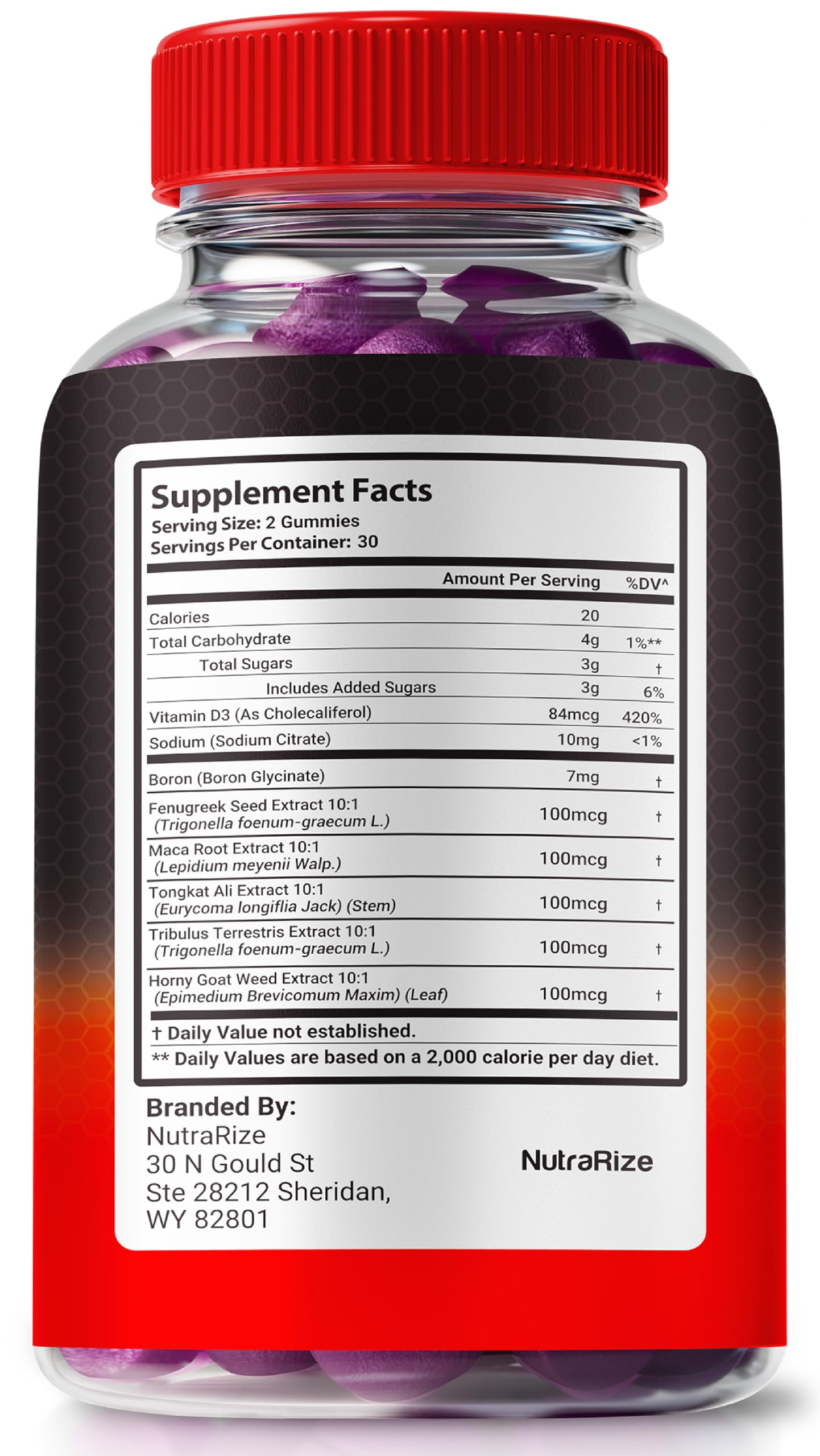 NutraRize Maximum Male Gummies for Men Gummy, 60 Count
