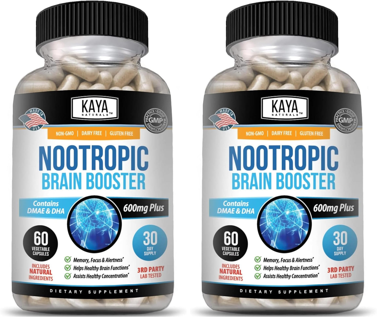 Kaya Naturals Nootropic Brain Booster, 120 Capsules