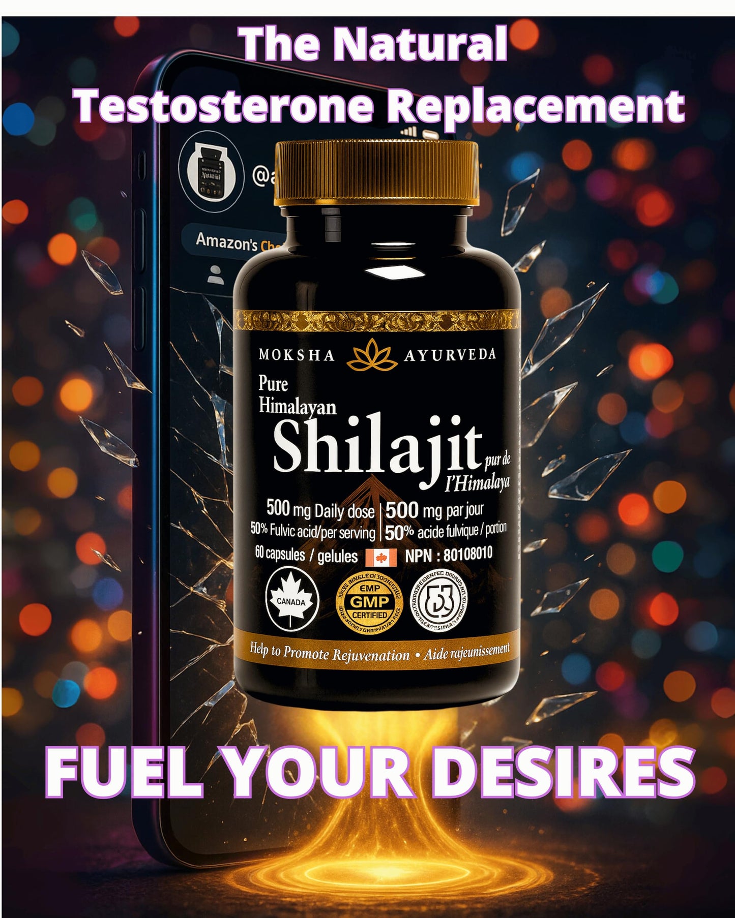 Greystone Tea Shilajajit Ultra Gold Capsules, 60 Count