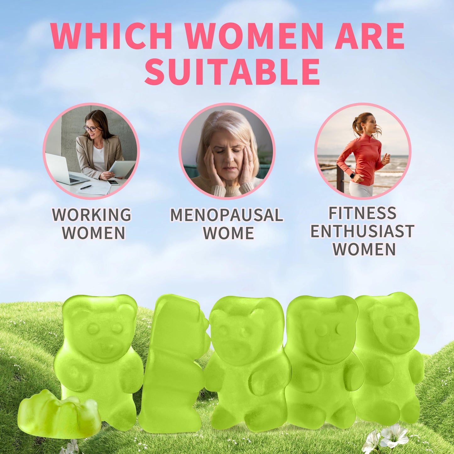 Hudetex Cortisol Gummies for Women 120 Count