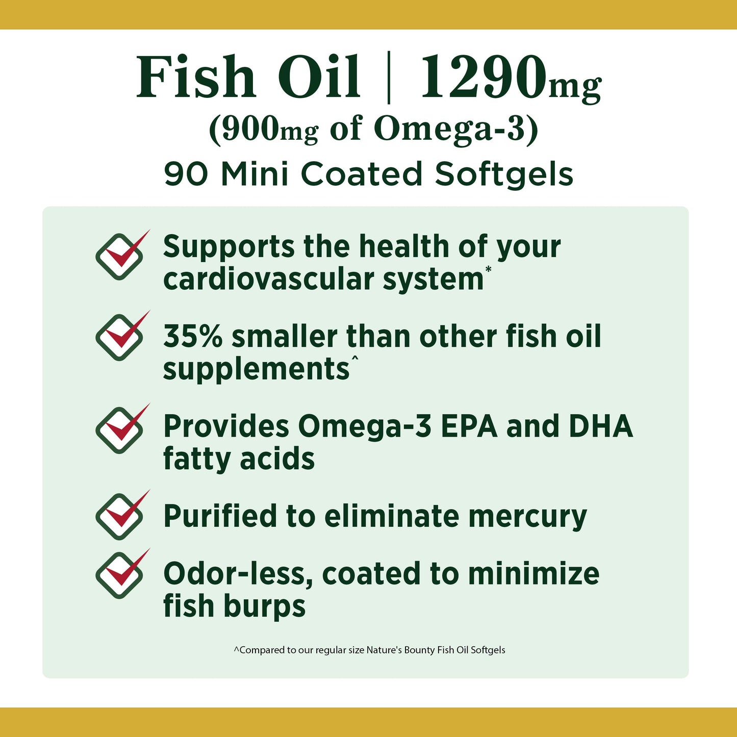 Nature's Bounty Mini Fish Oil Softgels 90