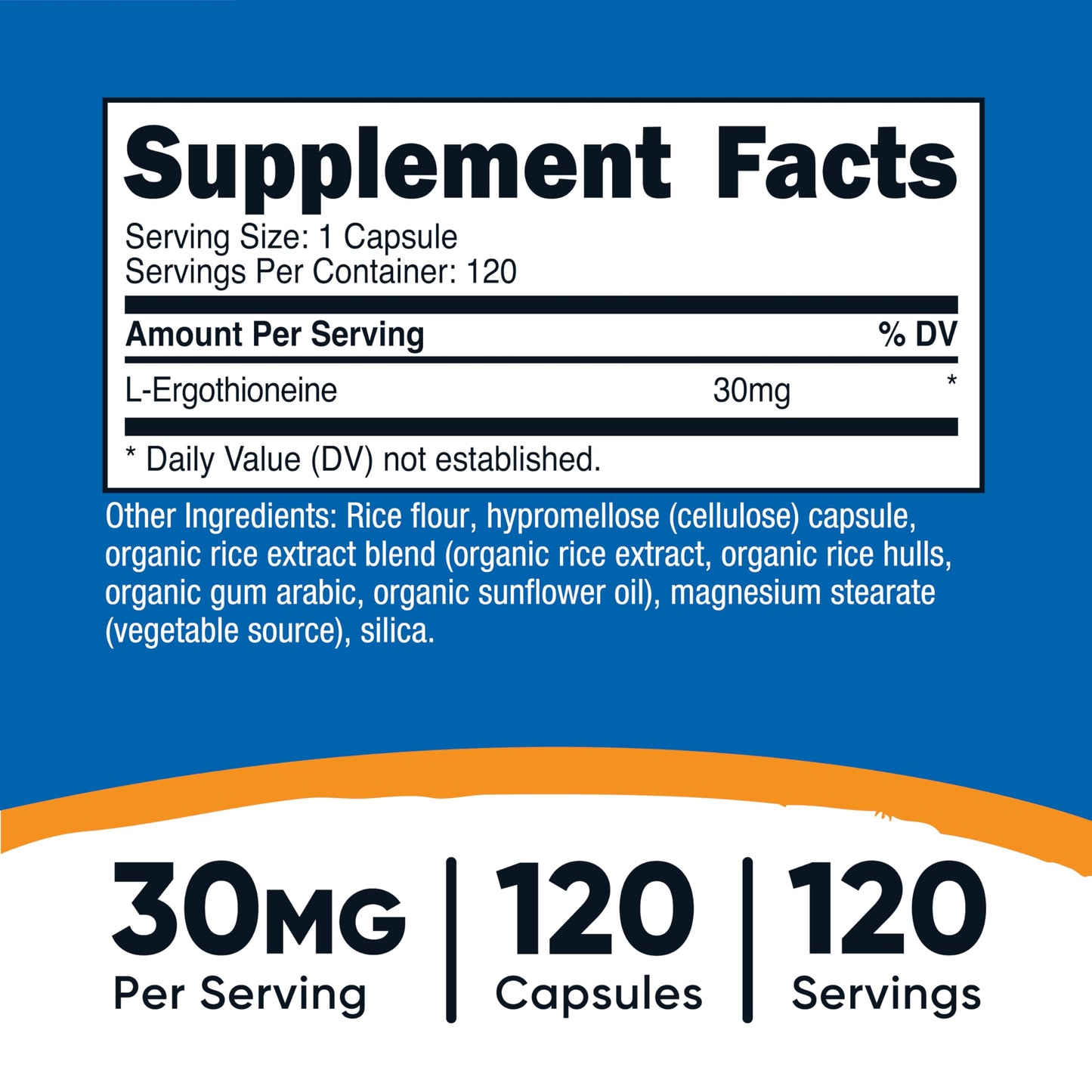 Nutricost L-Ergothioneine Supplement Capsule 120 Capsules