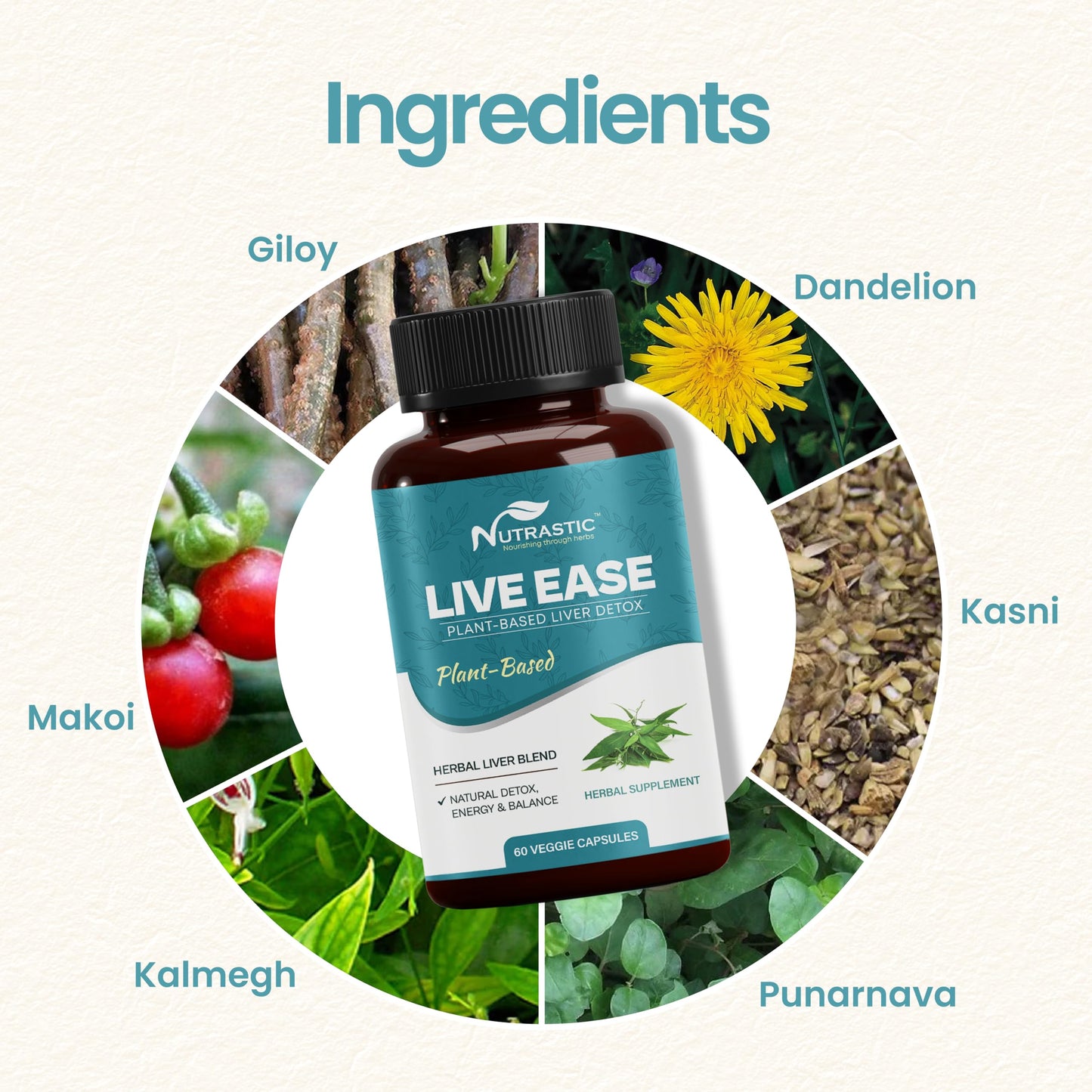 Nutrastic Live Ease Capsule, 60 Count