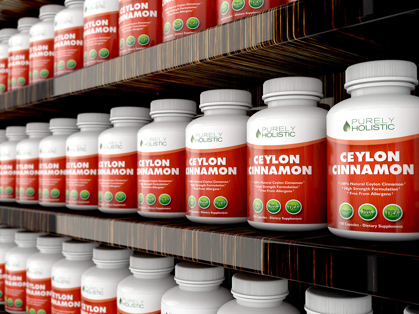 Purely Holistic Ceylon Cinnamon Capsules 1500mg, 225 Capsules