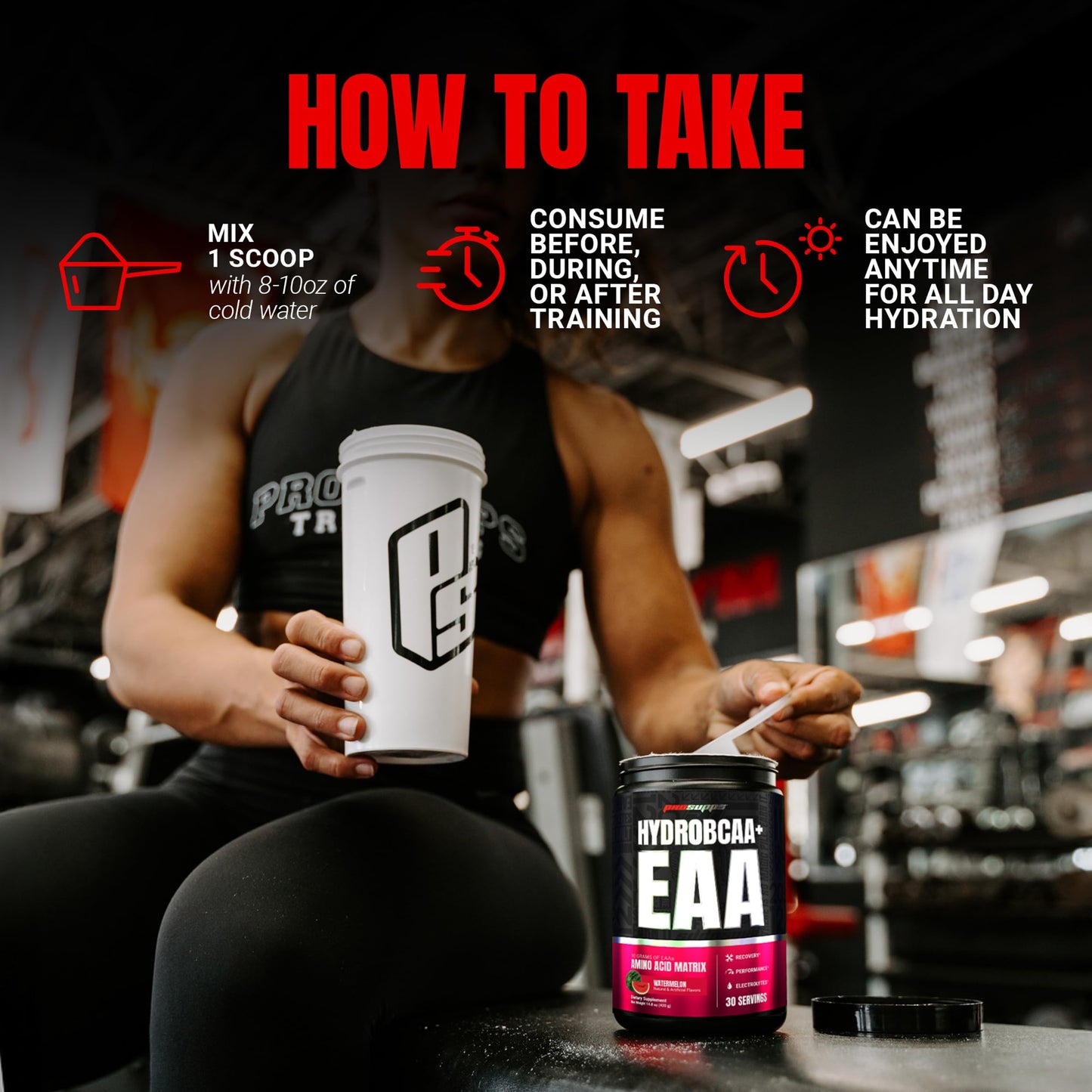 ProSupps HydroBCAA Essential Amino Acids Powder Watermelon 14.6 oz