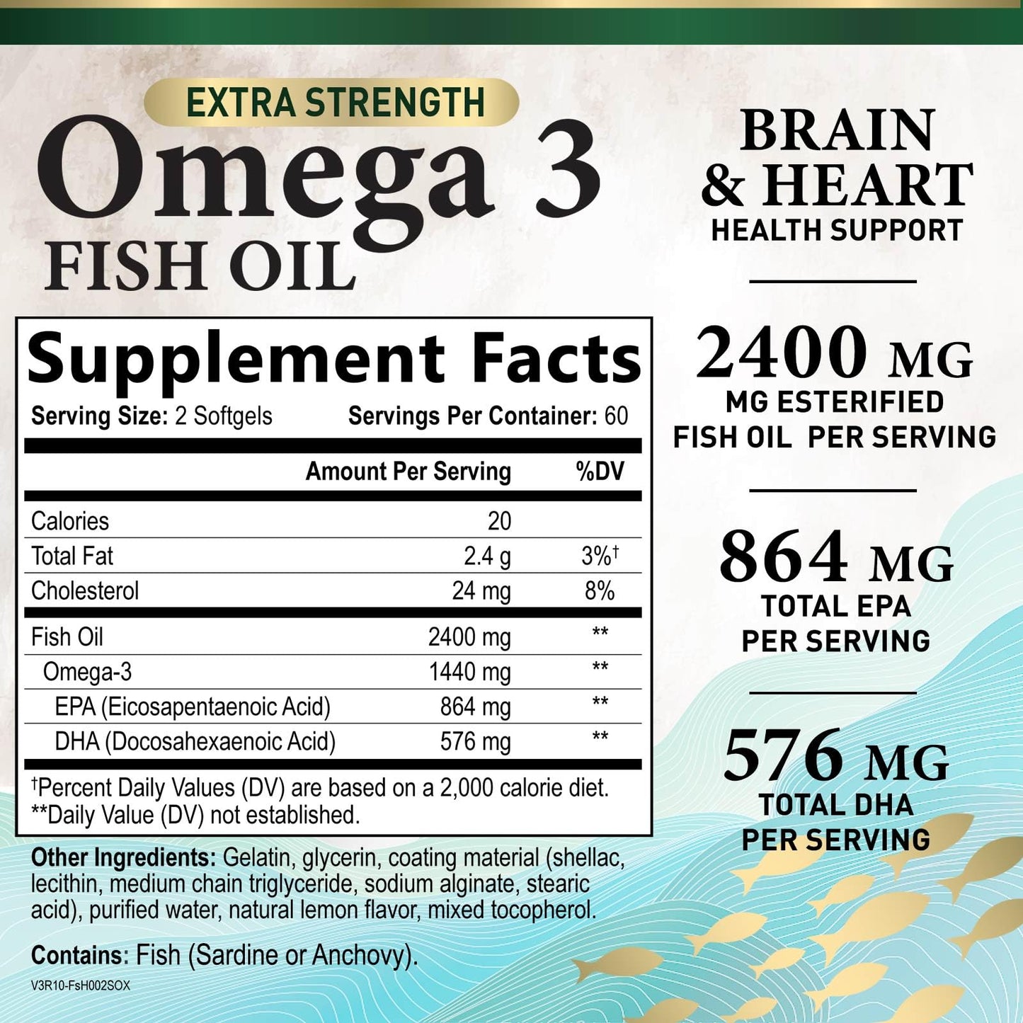 Health Nutrition Naturals Omega-3 Fish Oil Softgels 120