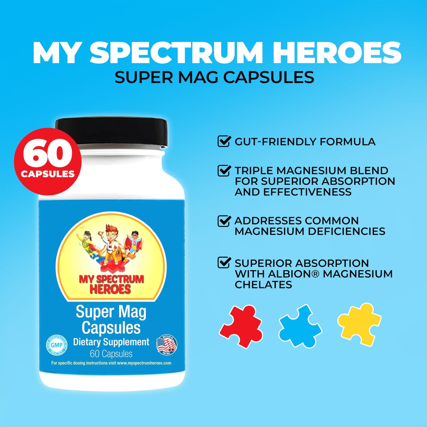 My Spectrum Heroes Magnesium High-Absorption Blend 60 Capsules