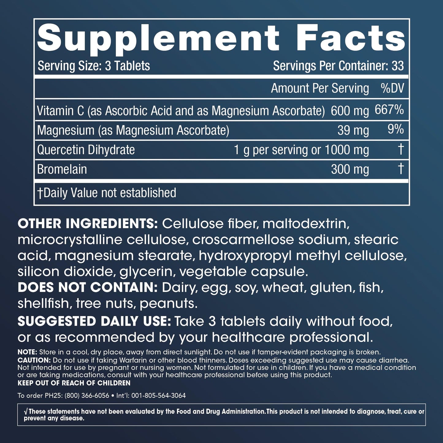 ProHealth Quercetin & Bromelain Complex Tablets, 100 Tablets