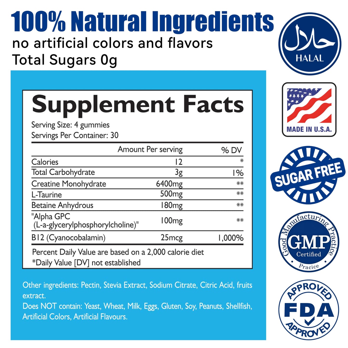 AnFamer Creatine Monohydrate Gummies 120 Count