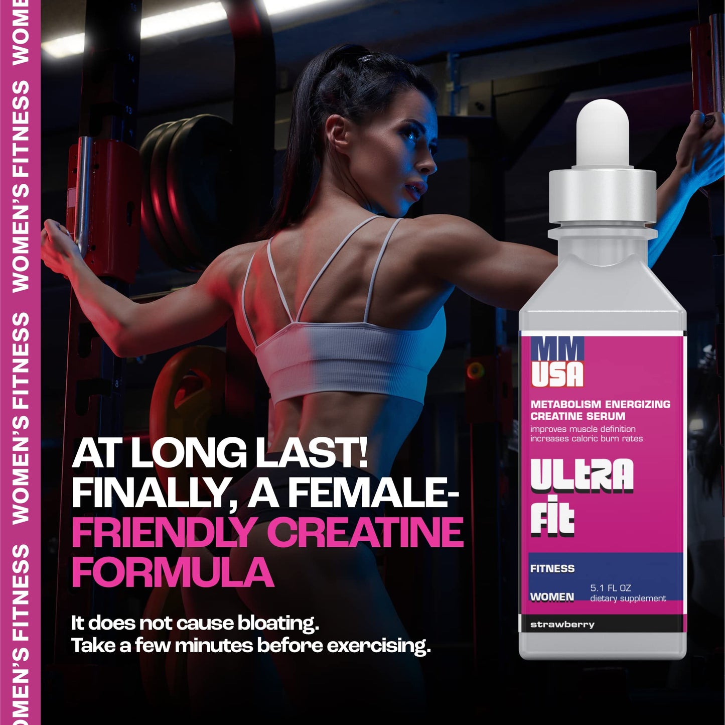 MMUSA Ultra Fit Creatine Serum for Women Powder, 5 oz
