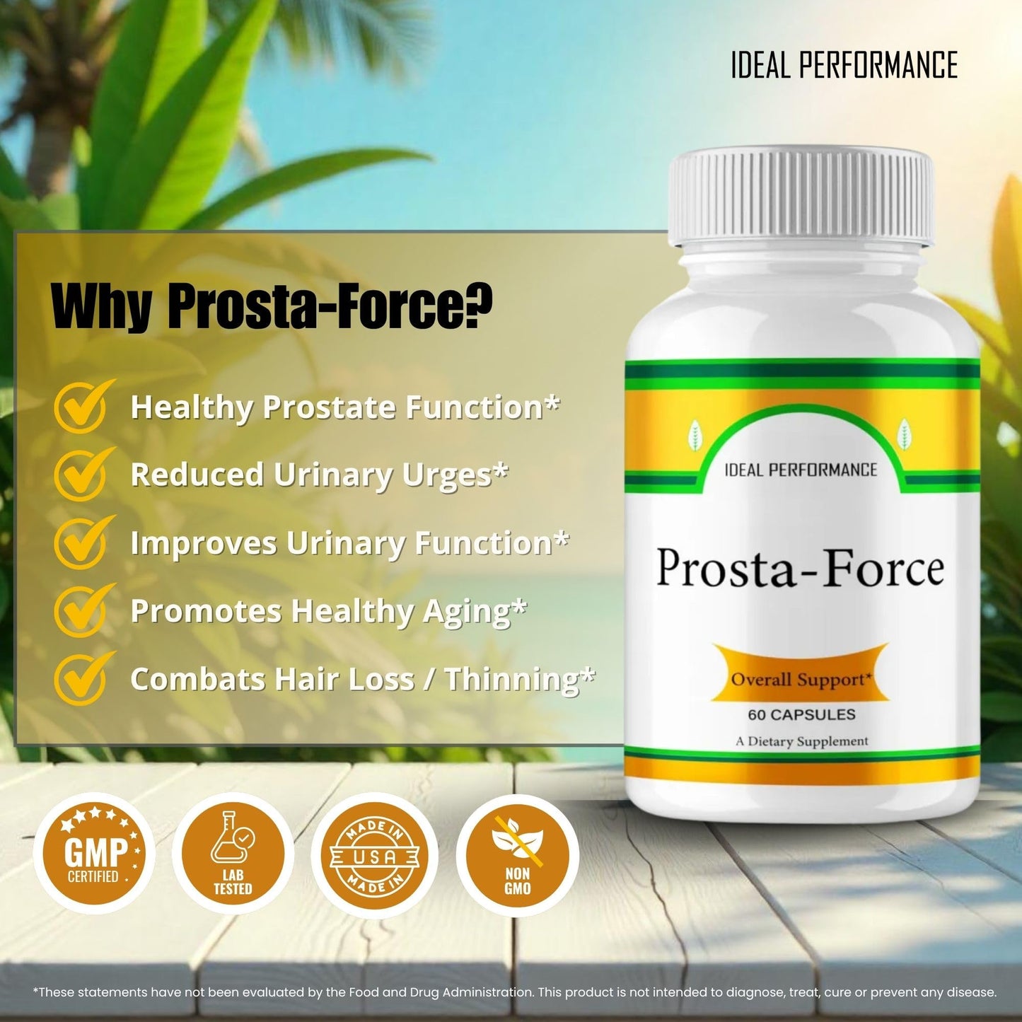 Ideal Performance ProstaForce Prostate Health Supplement Capsule 180