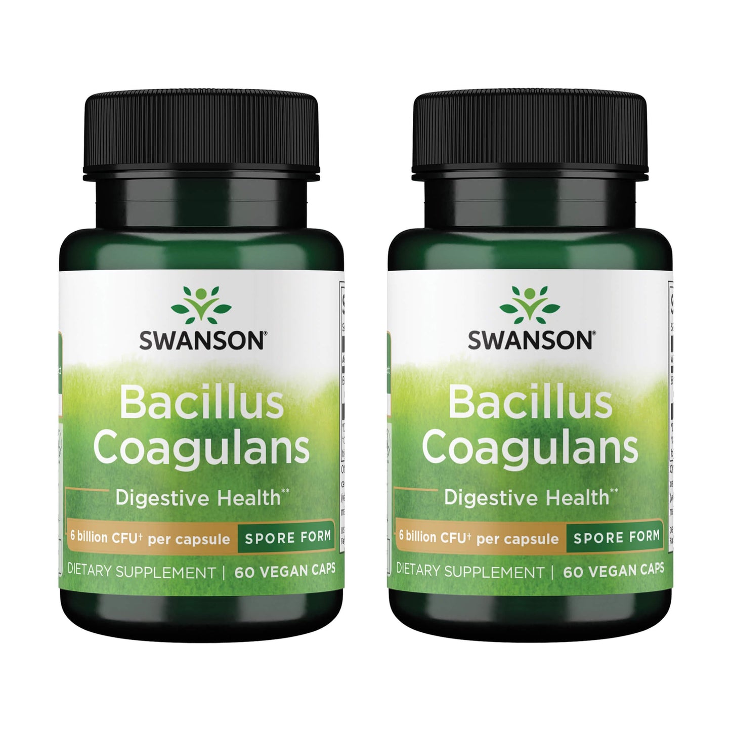 Swanson Bacillus Coagulans Spore-Form Probiotic for Adults, Shelf-Stable Digestive Support, 6 Billion CFU, Acid-Resistant Capsules, 120 Capsules