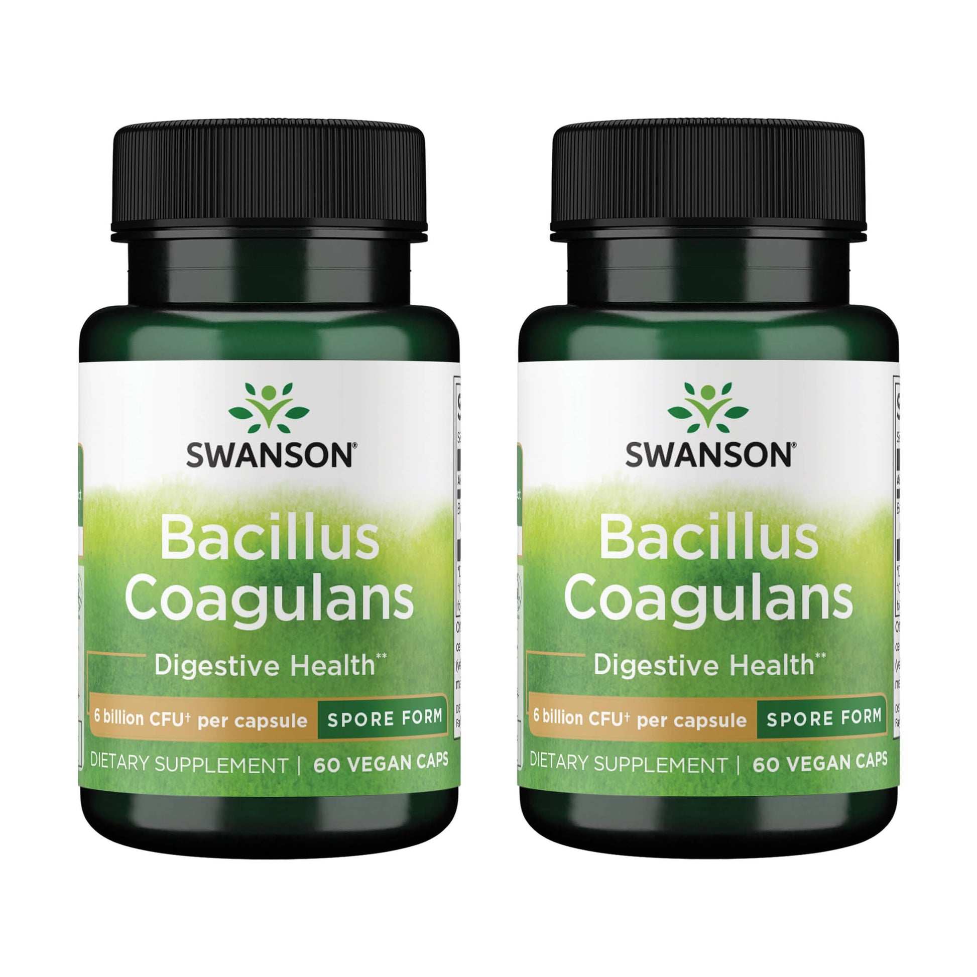 Swanson Bacillus Coagulans Spore-Form Probiotic for Adults, Shelf-Stable Digestive Support, 6 Billion CFU, Acid-Resistant Capsules, 120 Capsules