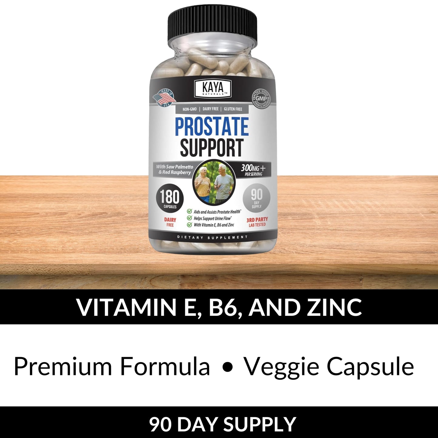 Kaya Naturals Prostate Support Capsules, 180 Count