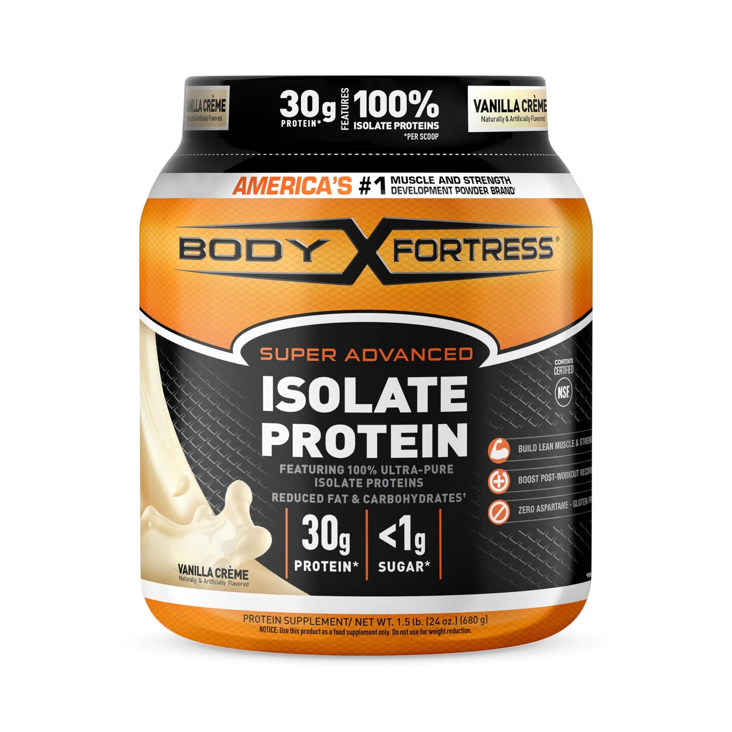 Body Fortress Super Advanced Isolate Protein Powder 24 Servings