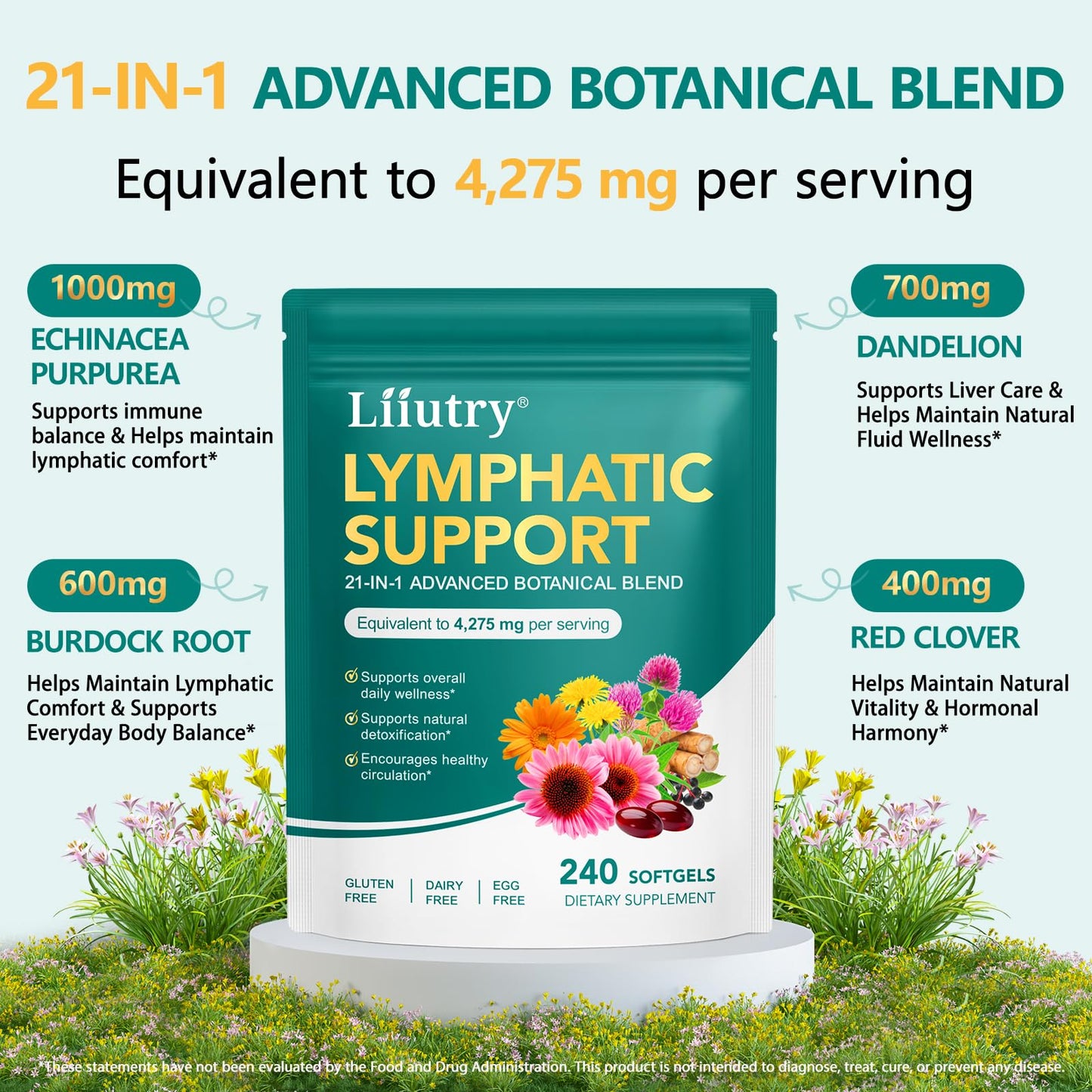 VOFANK Lymphatic Drainage Supplements Softgels 240