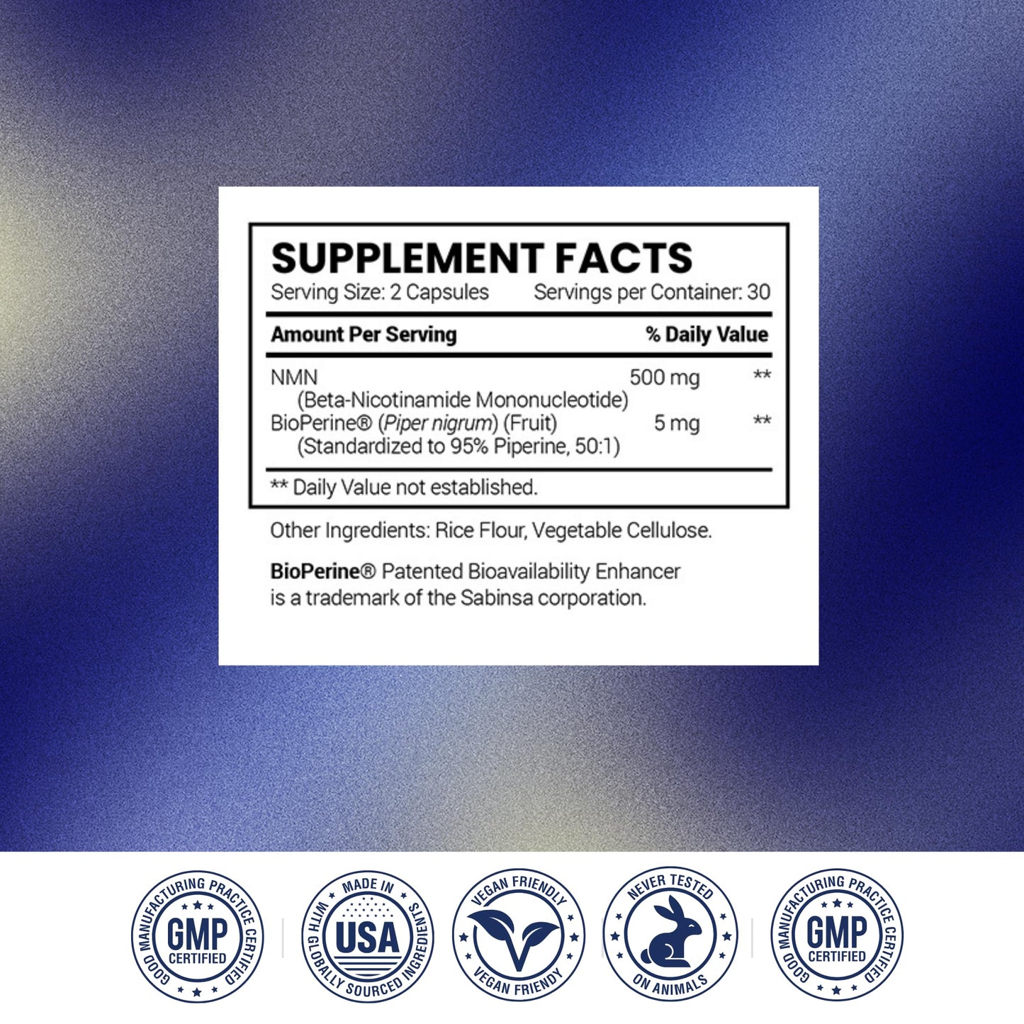 Research Verified NMN 500mg Capsule, 360 Capsules