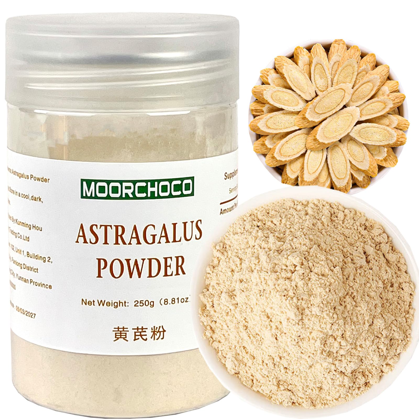 MOORCHOCO Astragalus Powder 8.81 oz