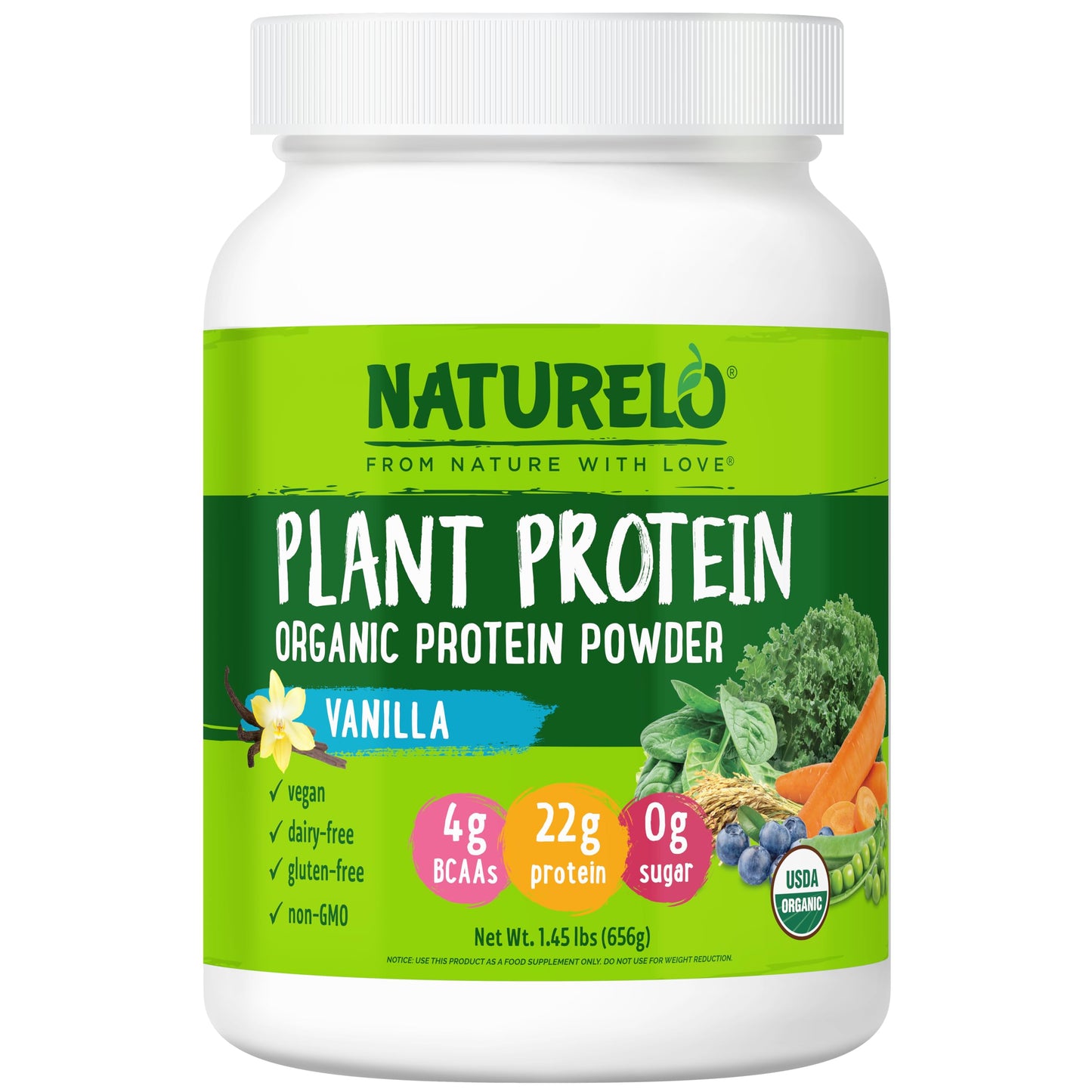 NATURELO Plant Protein Powder Vanilla 23.2