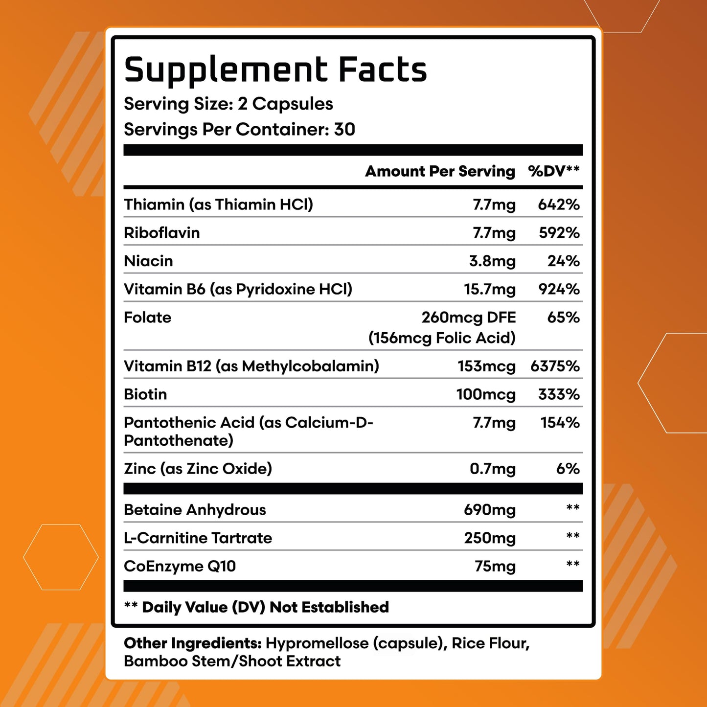 Ben's Natural Health Daily Energy with B-Vitamins & CoQ10, 60 Capsules