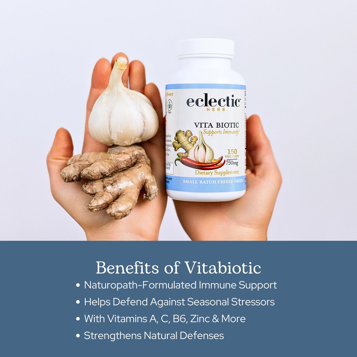 Eclectic Institute Eclectic Herb Organic Vitabiotic Capsules 150 Count