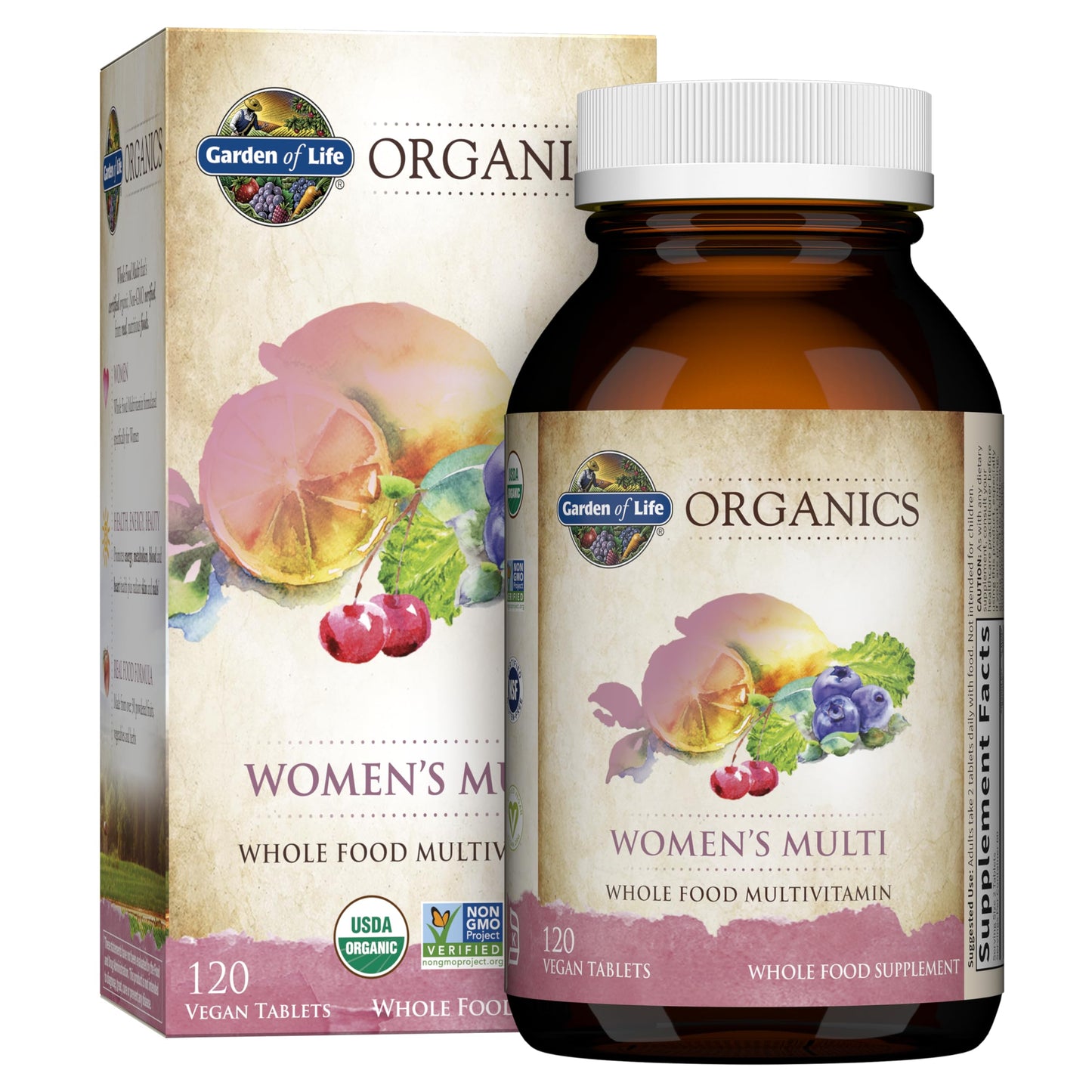 Garden of Life Organics Women's Multivitamin 120 Tablets