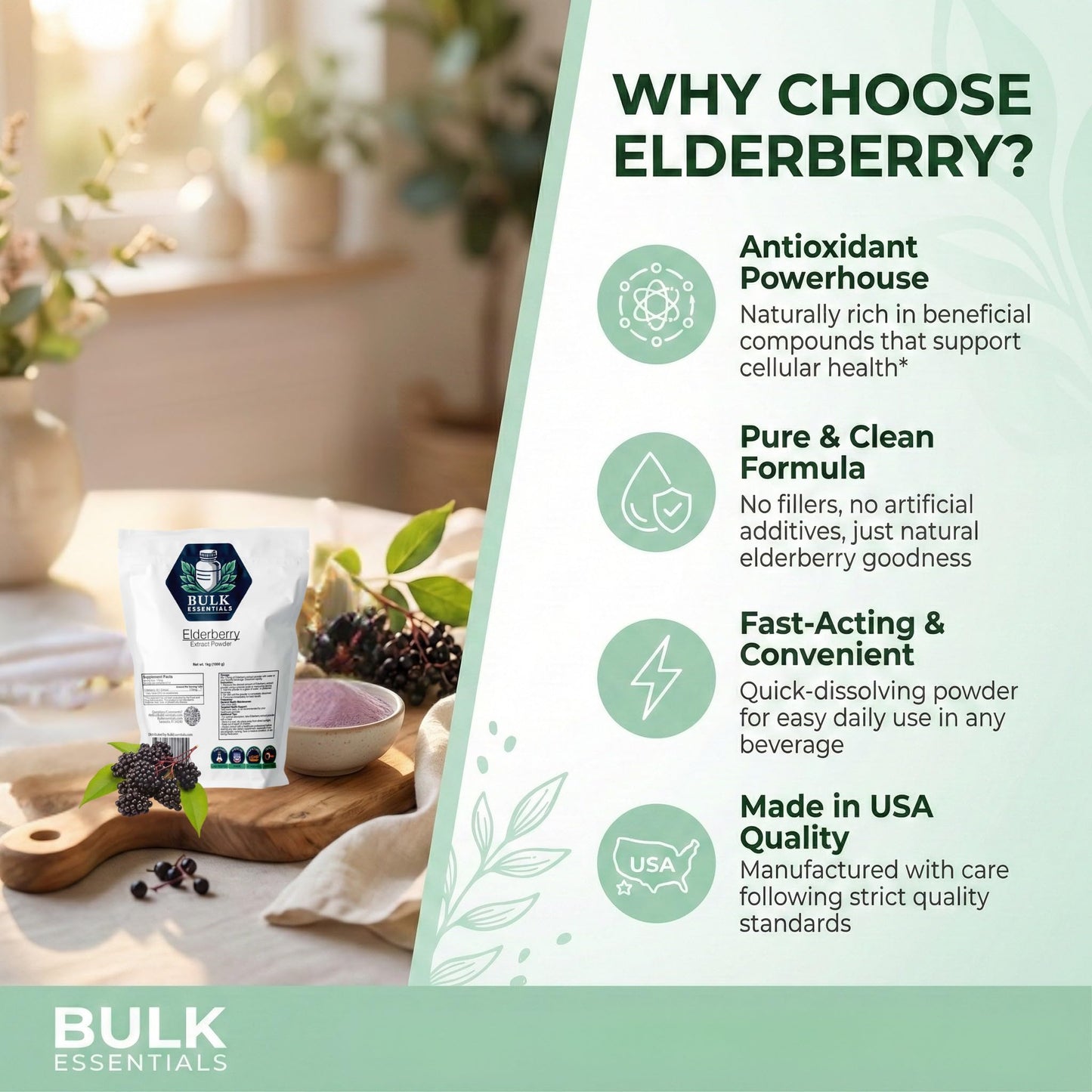 Bulk Essentials Elderberry Extract Powder W/Maltodextrin Powder 35.27 oz
