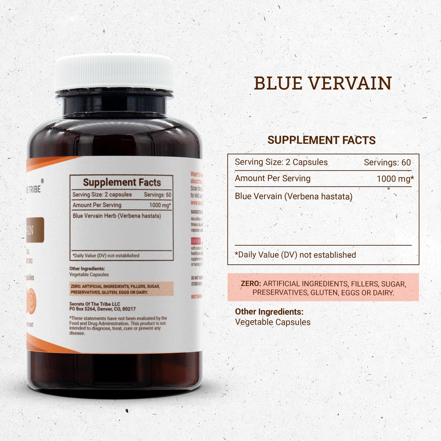 Secrets of the Tribe Blue Vervain 120 Capsules