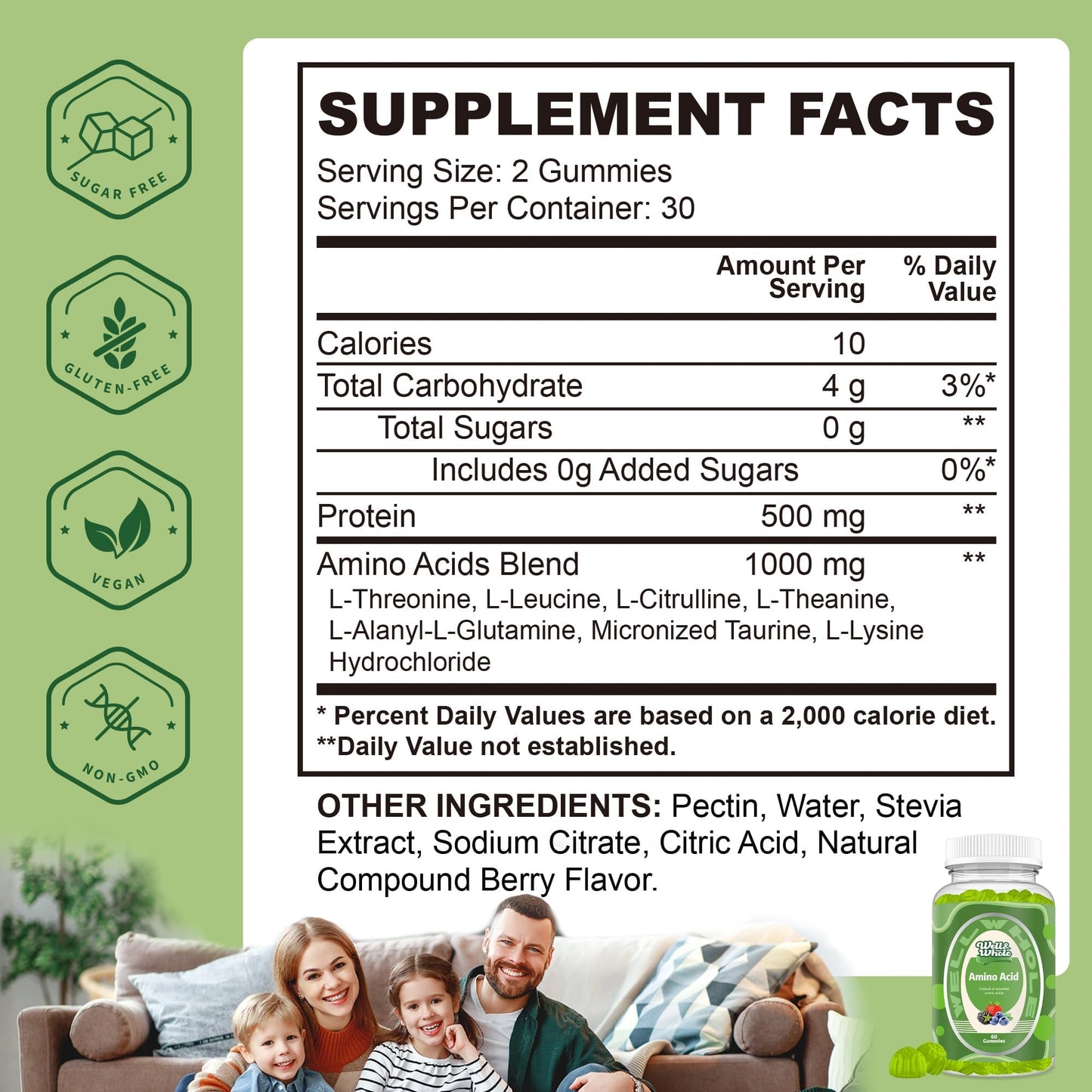 Well&Whole BCAA Gummies 60 Count
