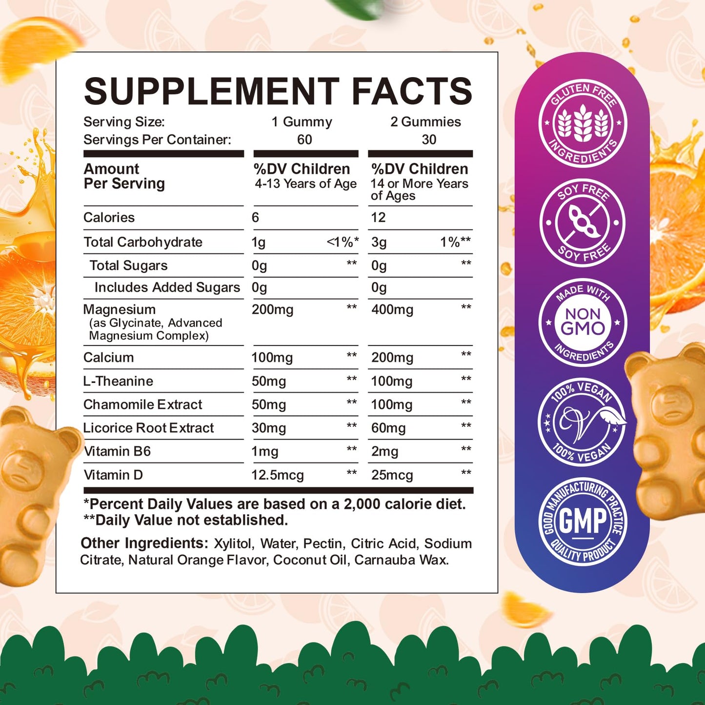 ReviNutra Calm Magnesium Gummies for Kids 120 Gummies