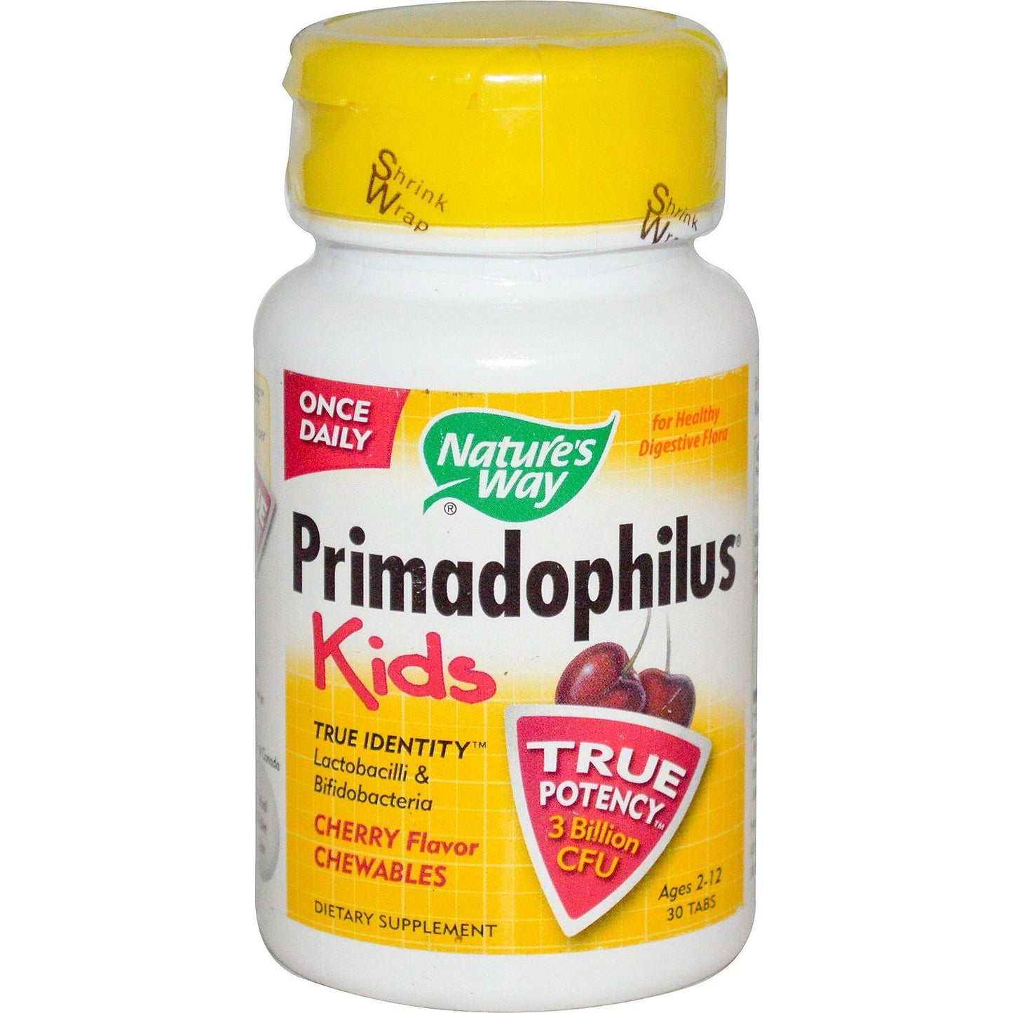 Nature's Way Primadophilus 4Kid Cherry Chewables, 30 Count