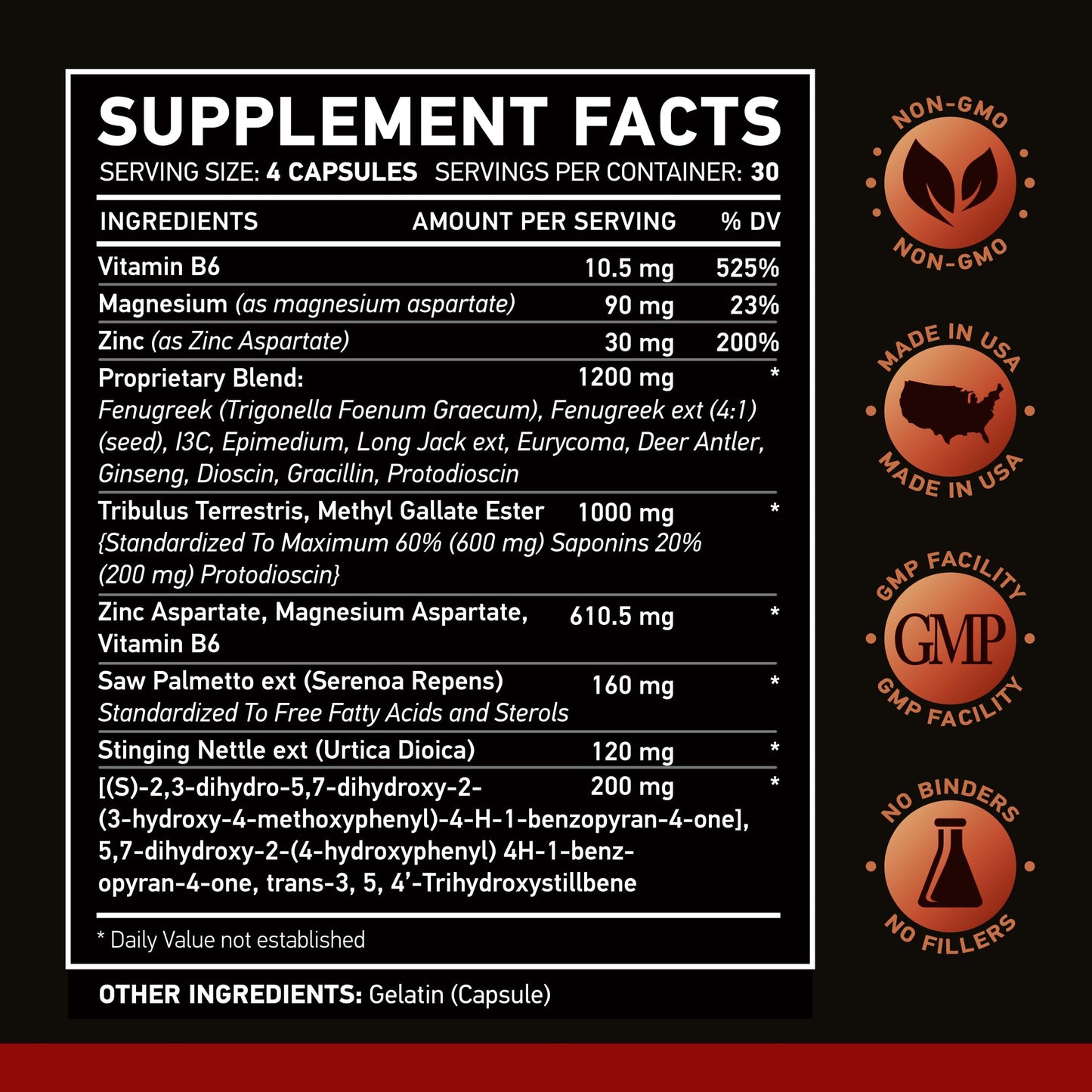 NAR LABS AndroStar Hardcore Natural Testosterone Booster with Estrogen Blocker for Men, 120 Capsules