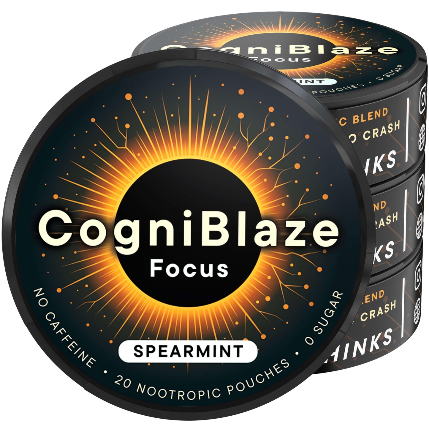 CogniBlaze Nootropic Pouches Caffeine Free Spearmint Caplets 80 Count