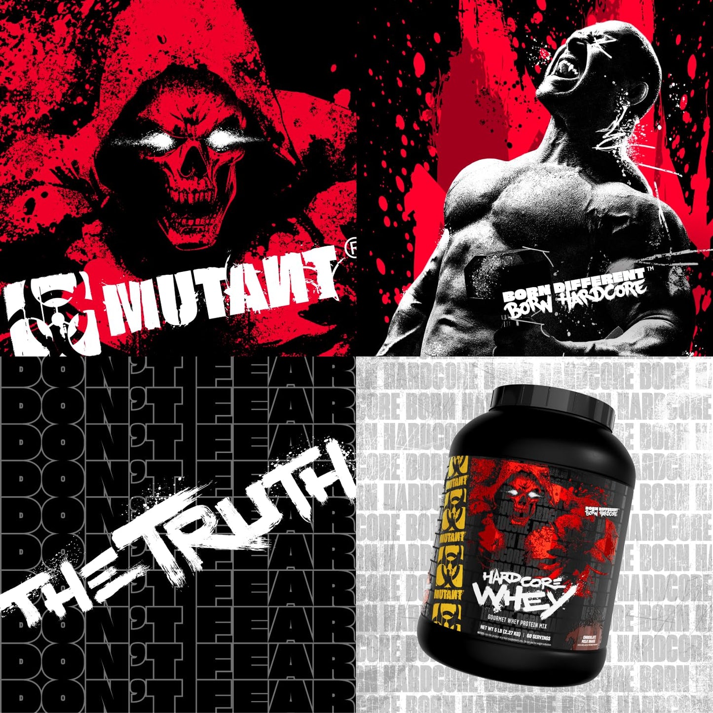 Mutant Hardcore Whey Protein Powder, 80 Servings