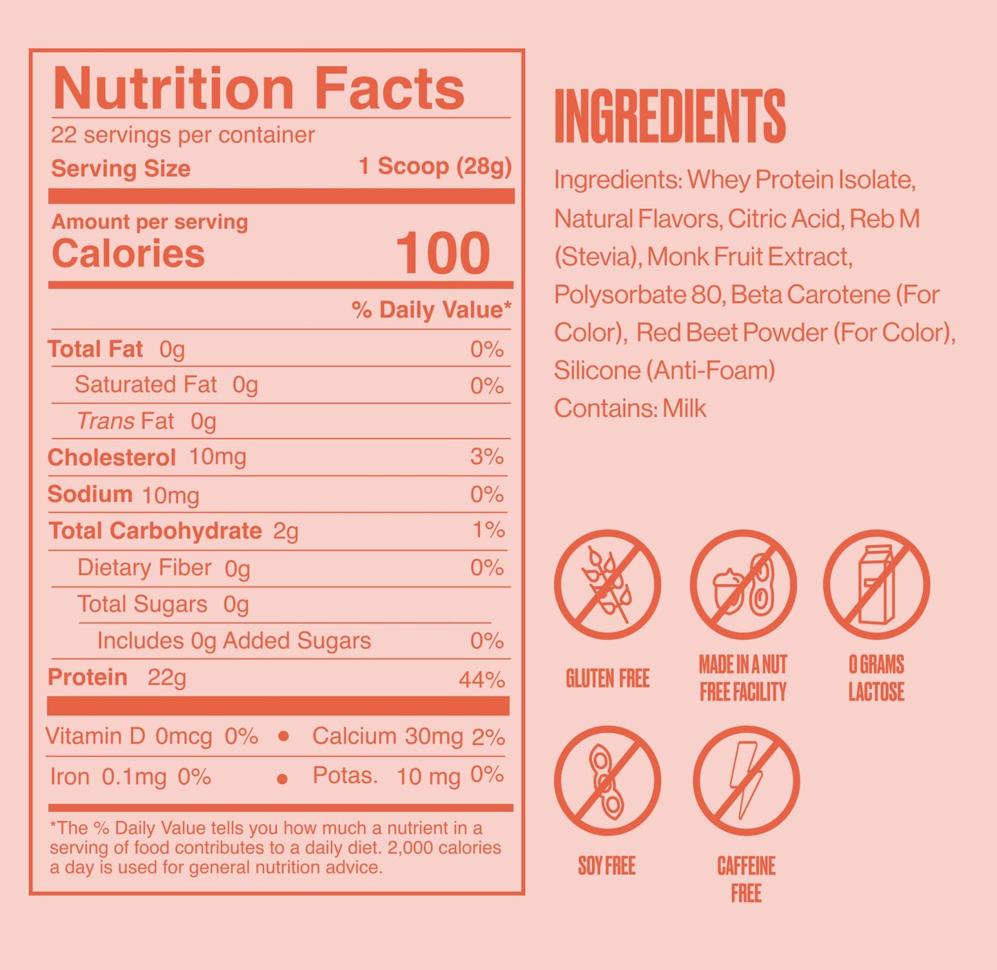 SEEQ Clear Protein Powder Juicy Peach, 22 Servings