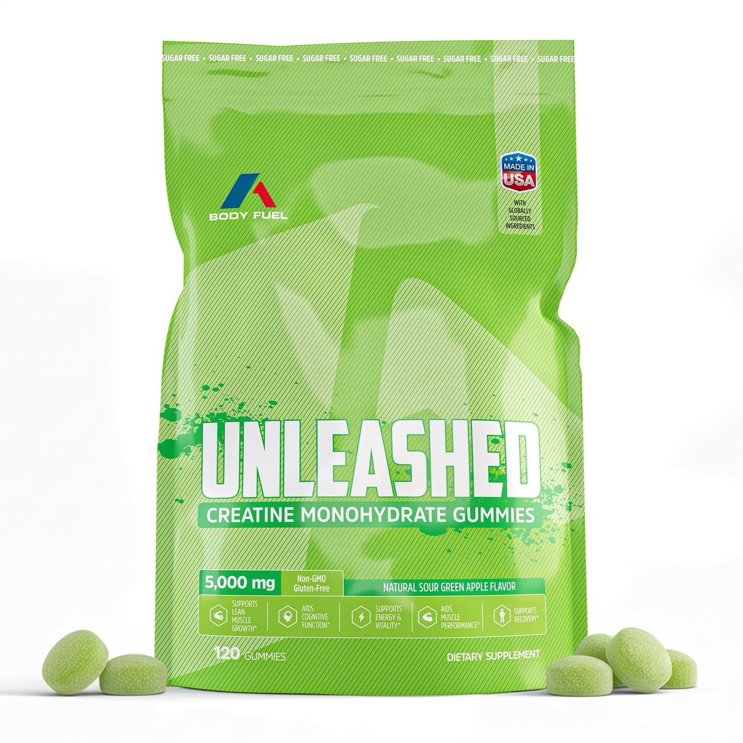 A1 Body Fuel Creatine Monohydrate Gummies 5000mg, 120 Gummies