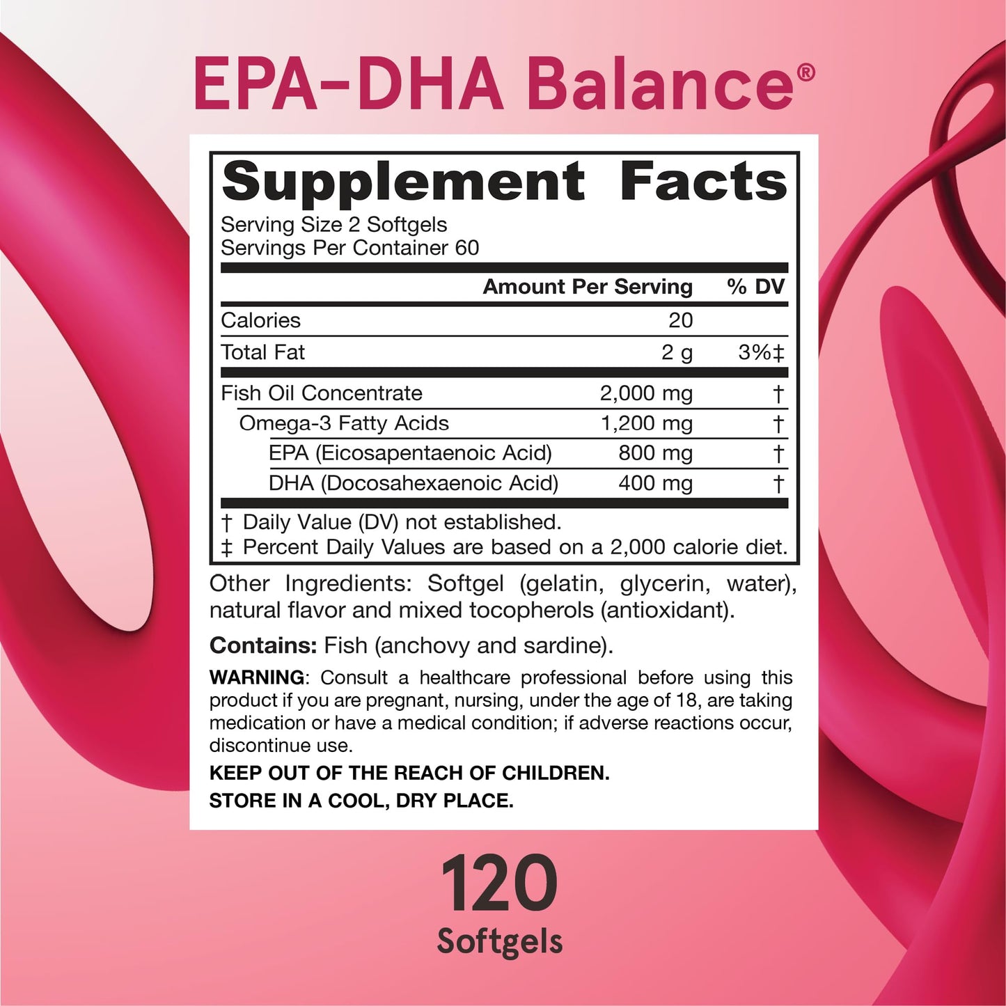 Jarrow Formulas EPA-DHA Balance Softgels 120 Count