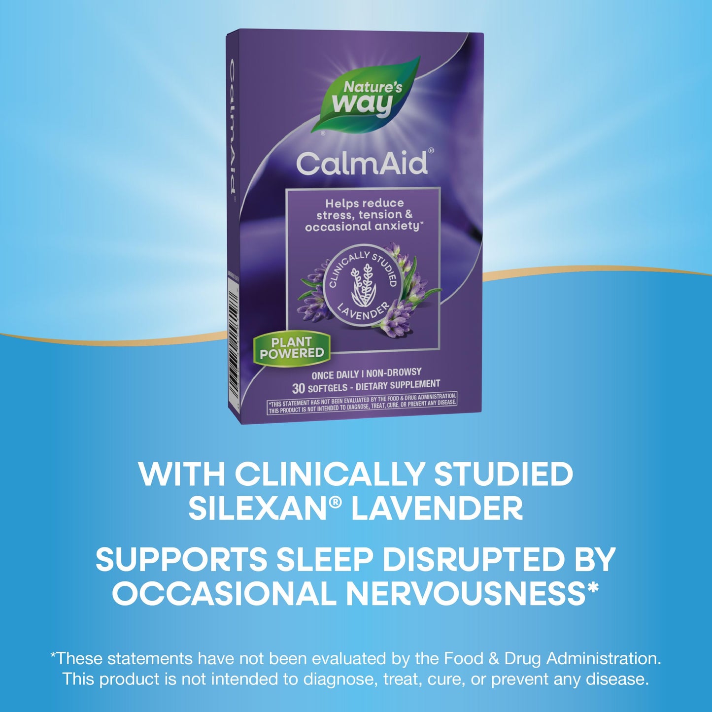 Nature's Way CalmAid Lavender Oil Softgels, 30 Count