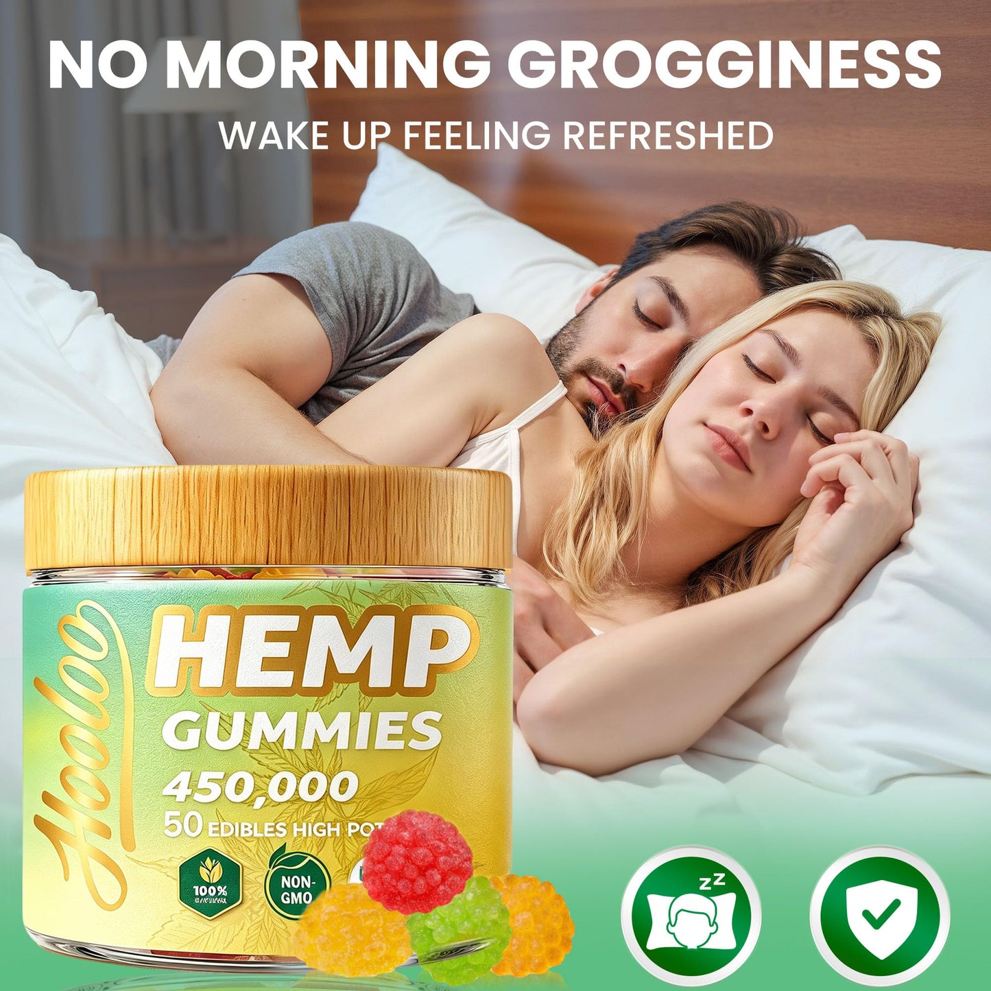 HOOLOO Hemp Gummies, 100 Count