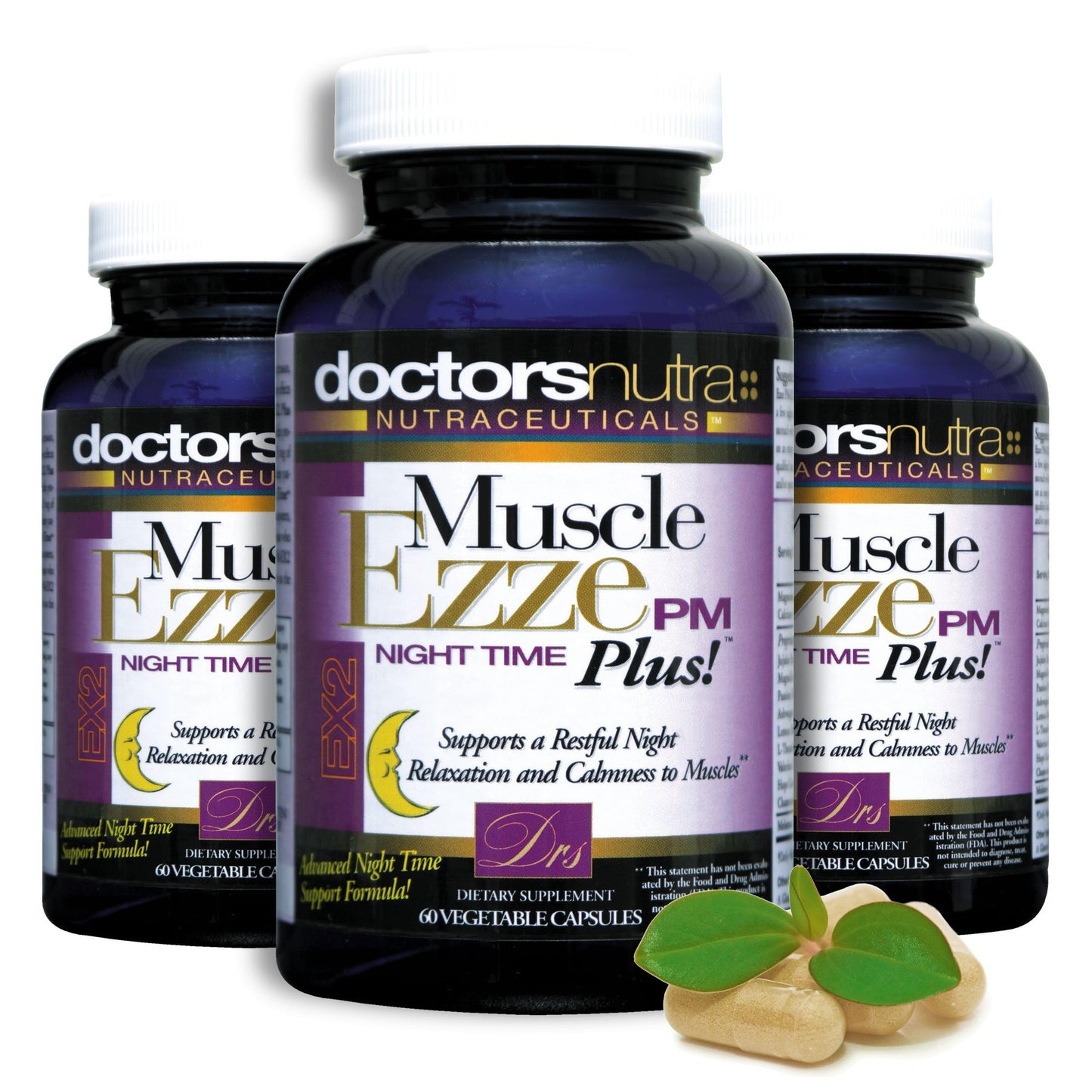 Doctors Nutra Nutraceuticals Natural Night-Time Muscle Ezze PM Plus 2,900mg Capsules, 60 Count
