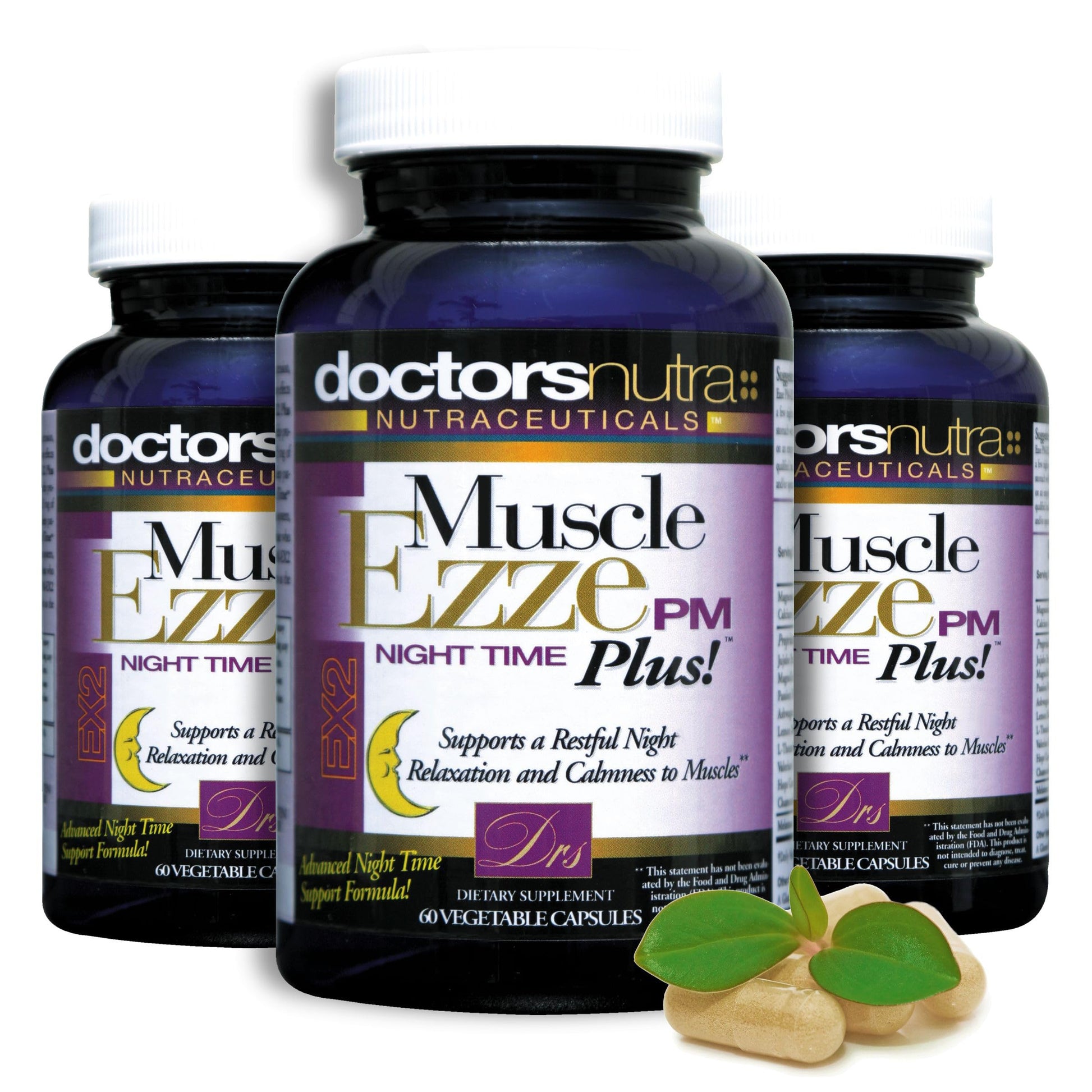 Doctors Nutra Nutraceuticals Natural Night-Time Muscle Ezze PM Plus 2,900mg Capsules, 60 Count