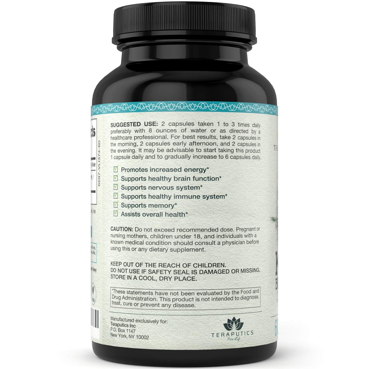 Teraputics Klamath Lake Blue Green Algae 60 Capsules