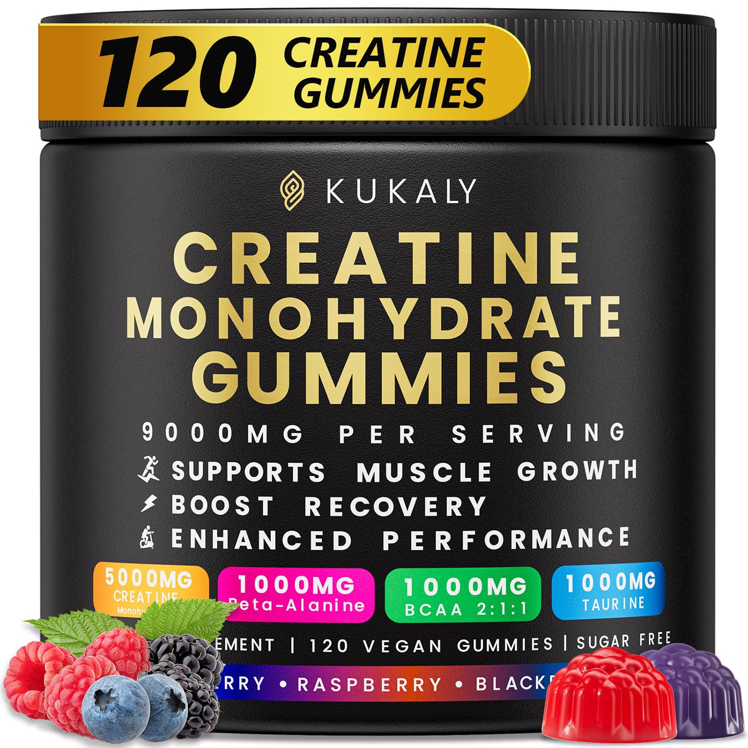 ZyterX Creatine Monohydrate Gummies, 120 Count