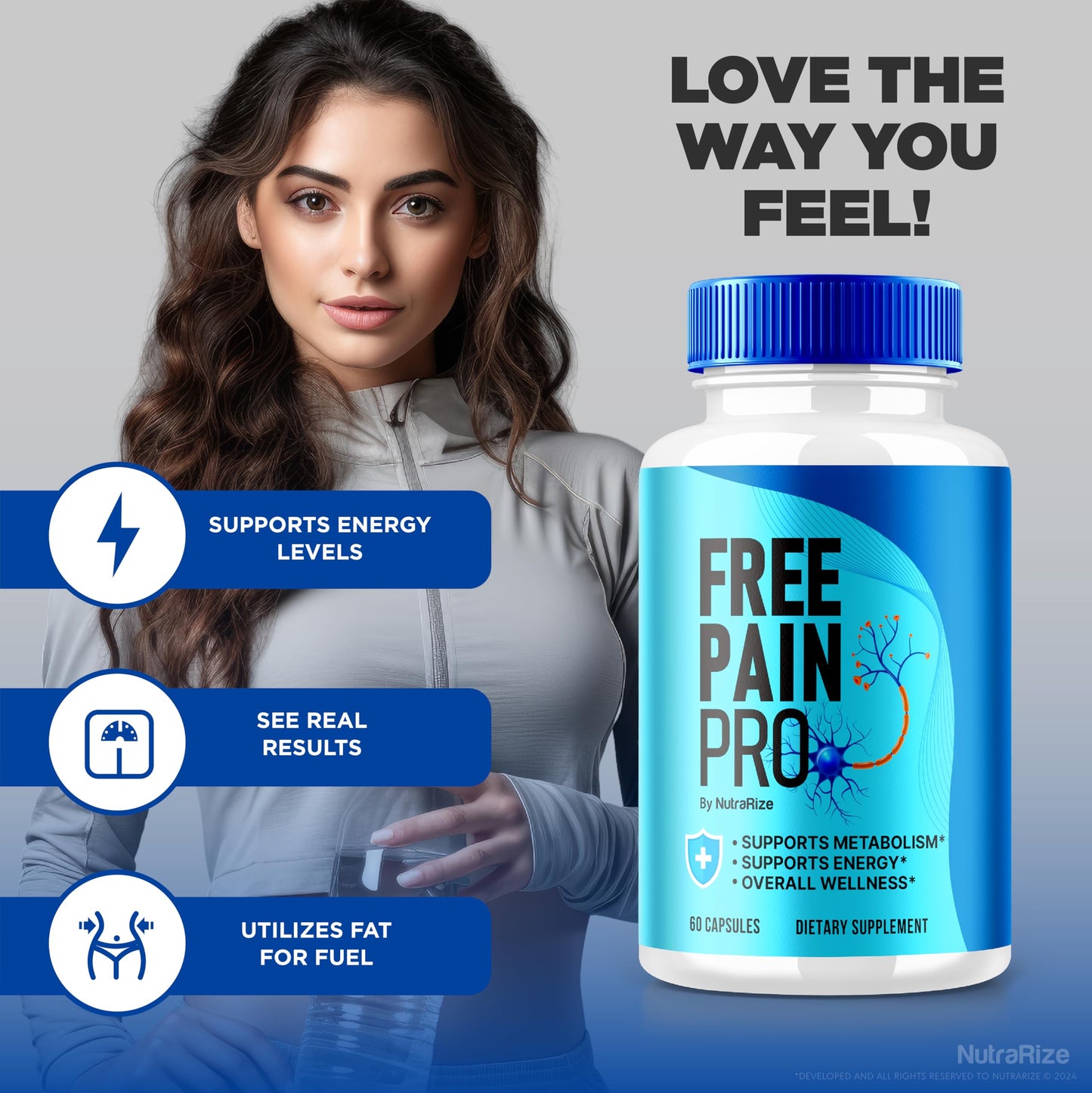 NutraRize Free Pain Pro Capsules, 120 Count