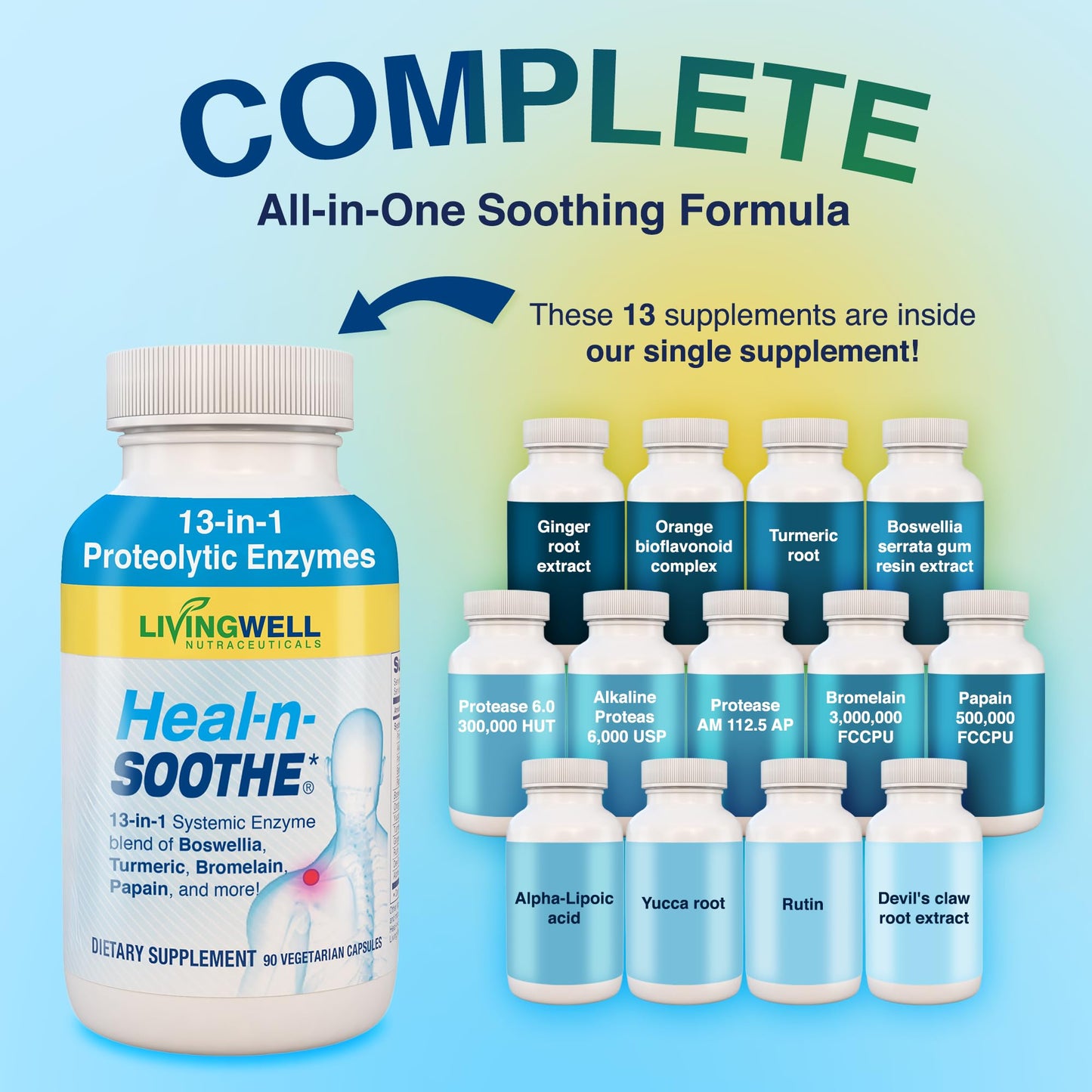 HEAL-N-SOOTHE Sleepzyme & Joint Mobility Capsules 150