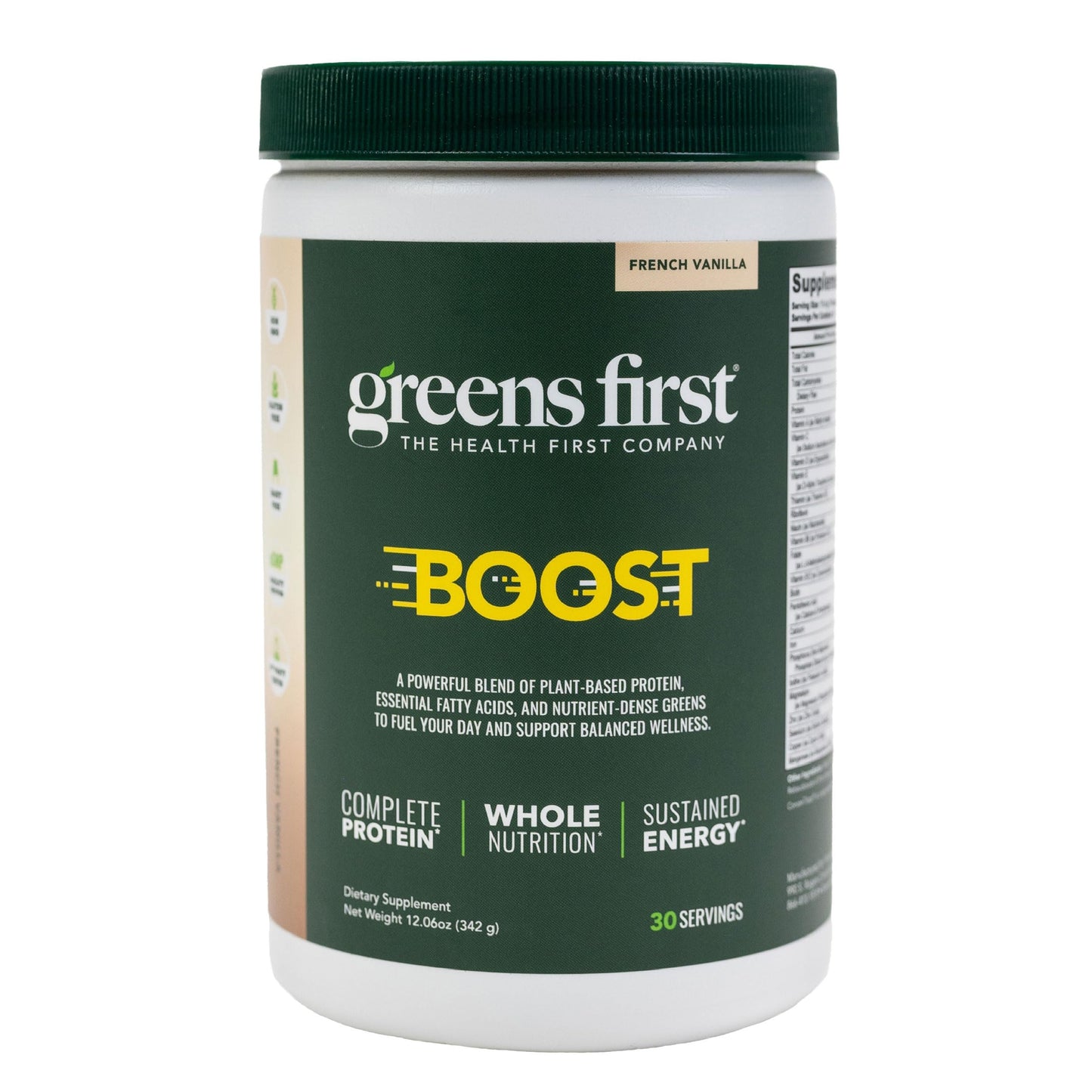 Greens First Boost Superfood Shake Mix French Vanilla Powder 12.06 Ounce