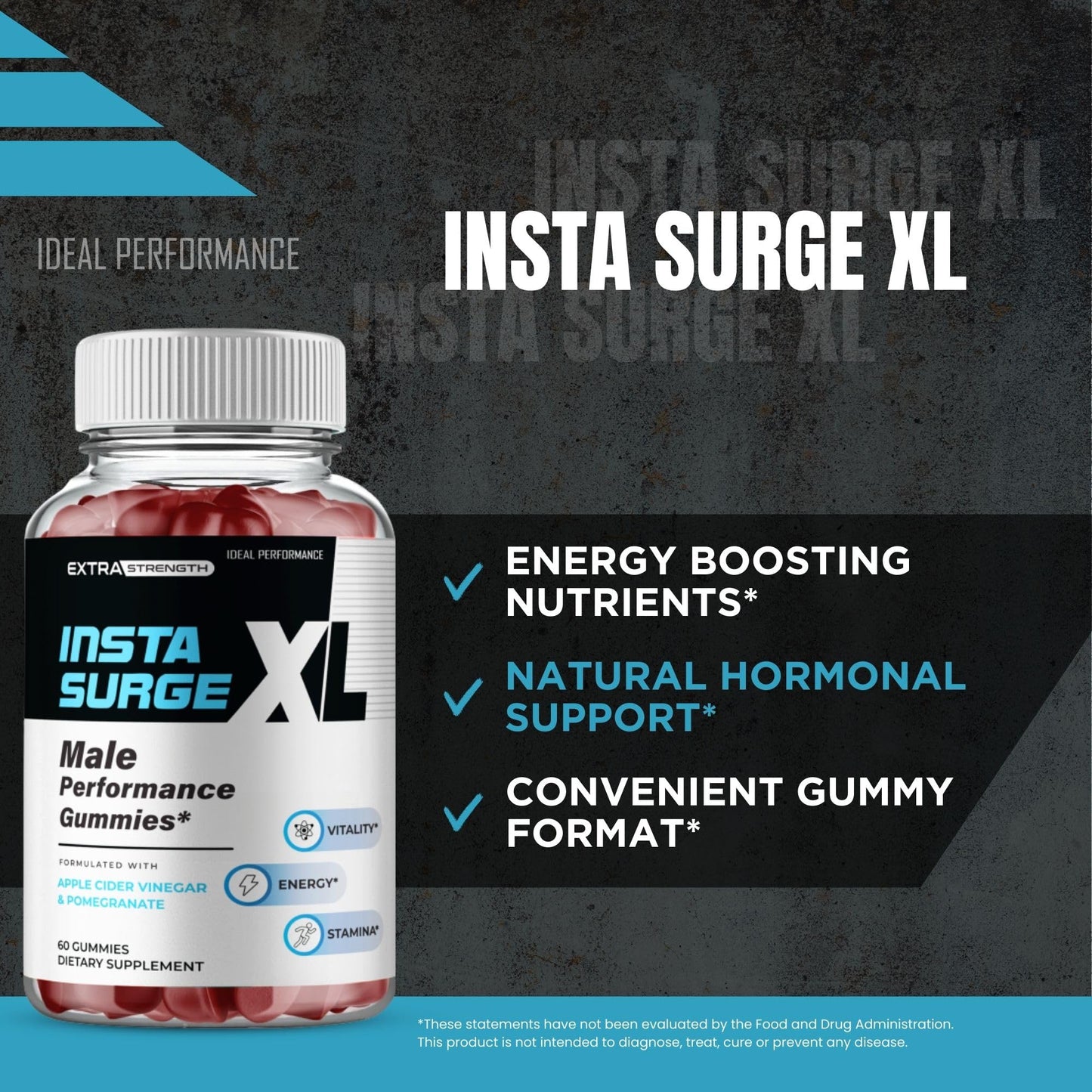 IDEAL PERFORMANCE Insta Surge XL Gummies 180 Count