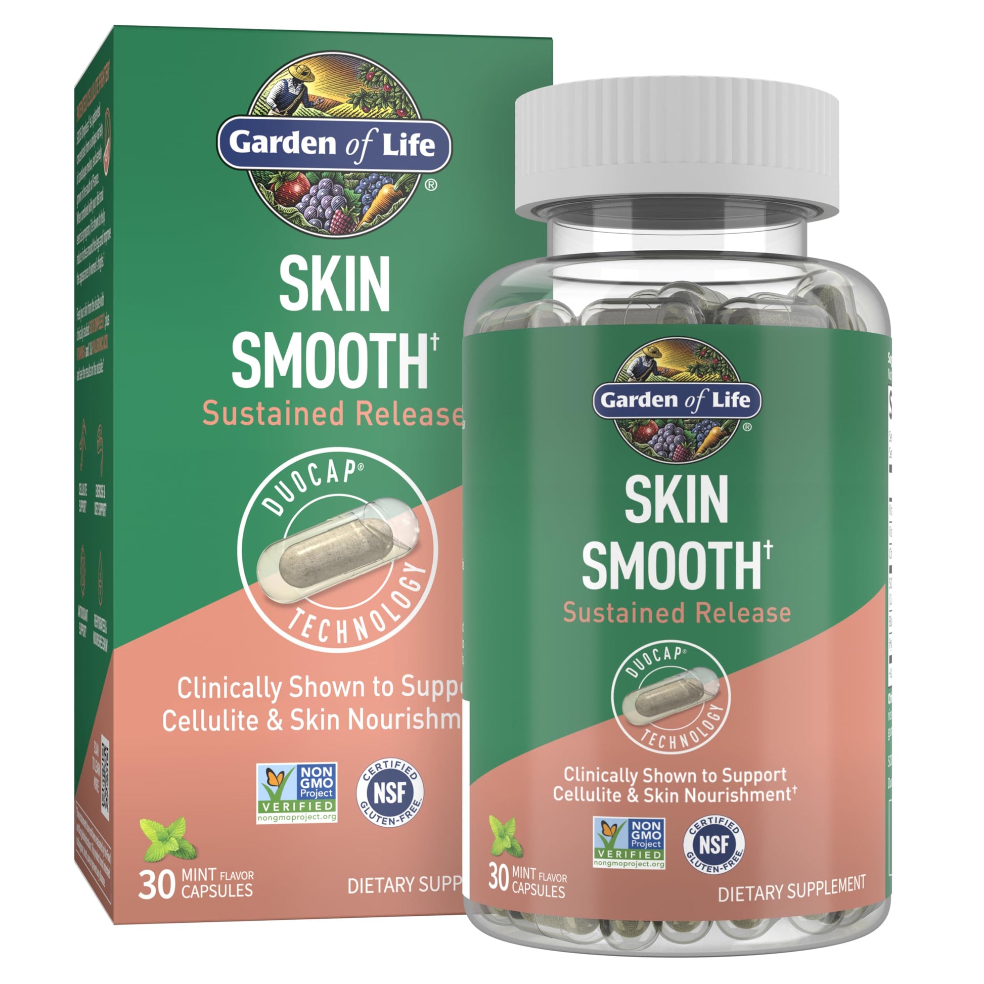 Garden of Life Skin Smooth DuoCaps Skincare Supplement Capsule 30