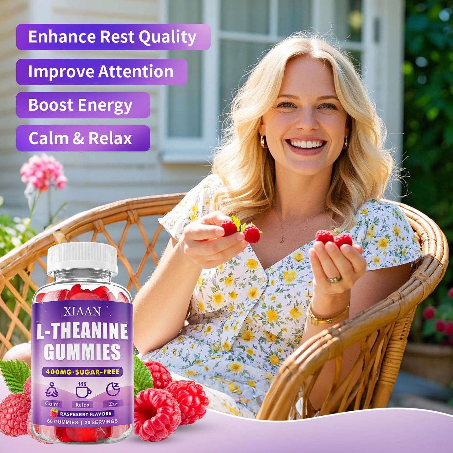XIAAN L-Theanine Gummies 60 Count
