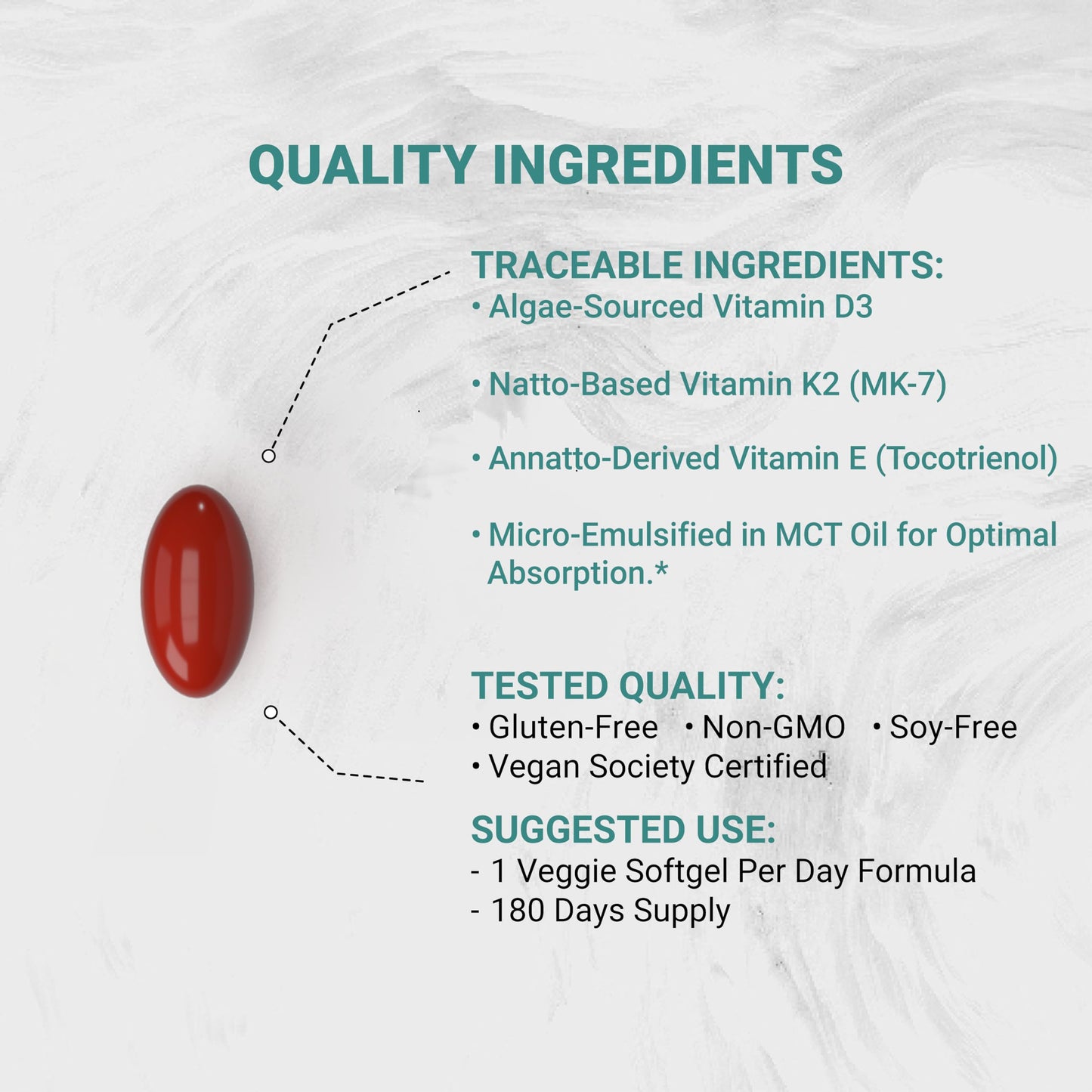 Naturalis Vegan Vitamin ADK Softgels 180 Count